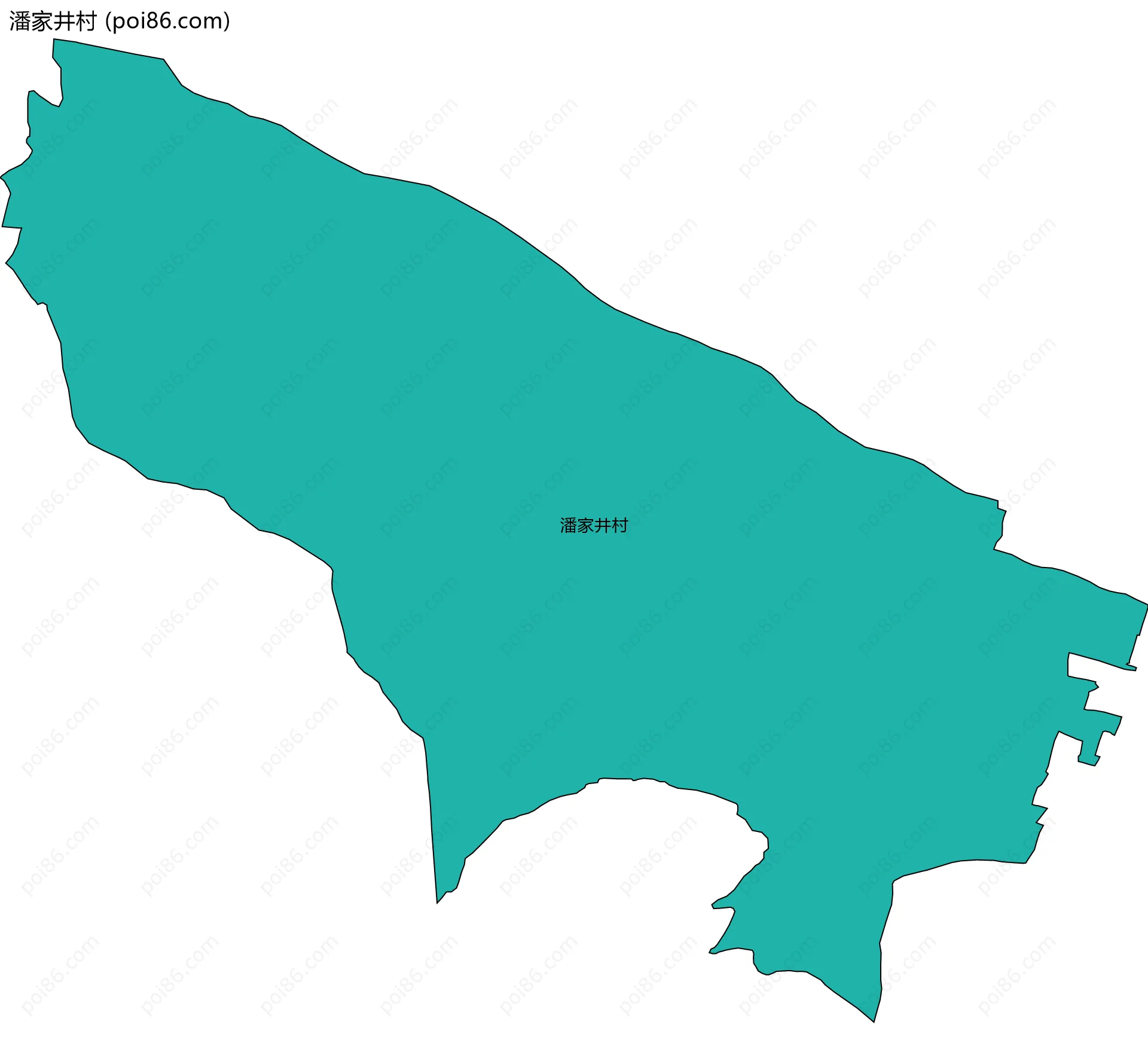 潘家井村边界地图