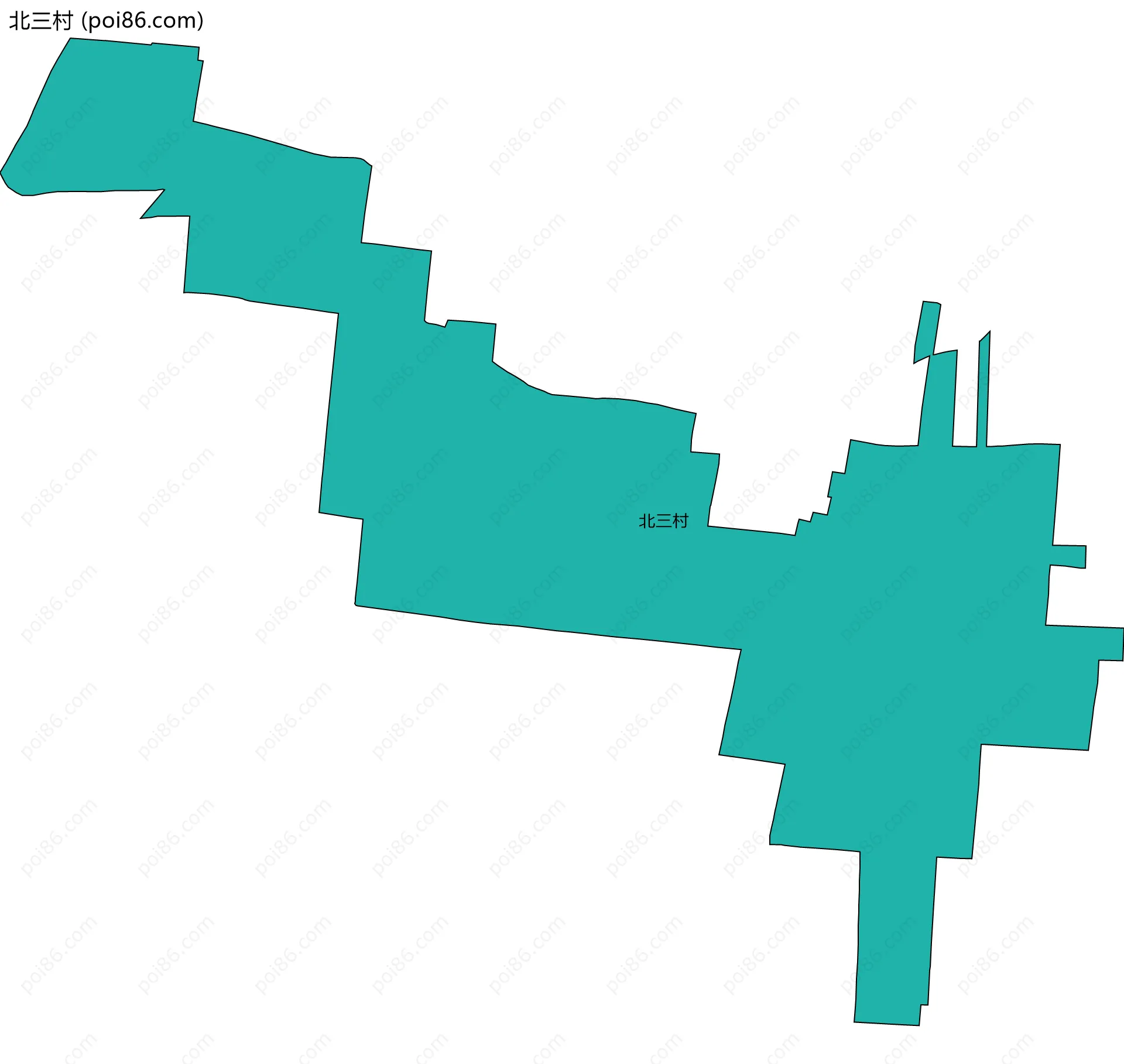 北三村边界地图