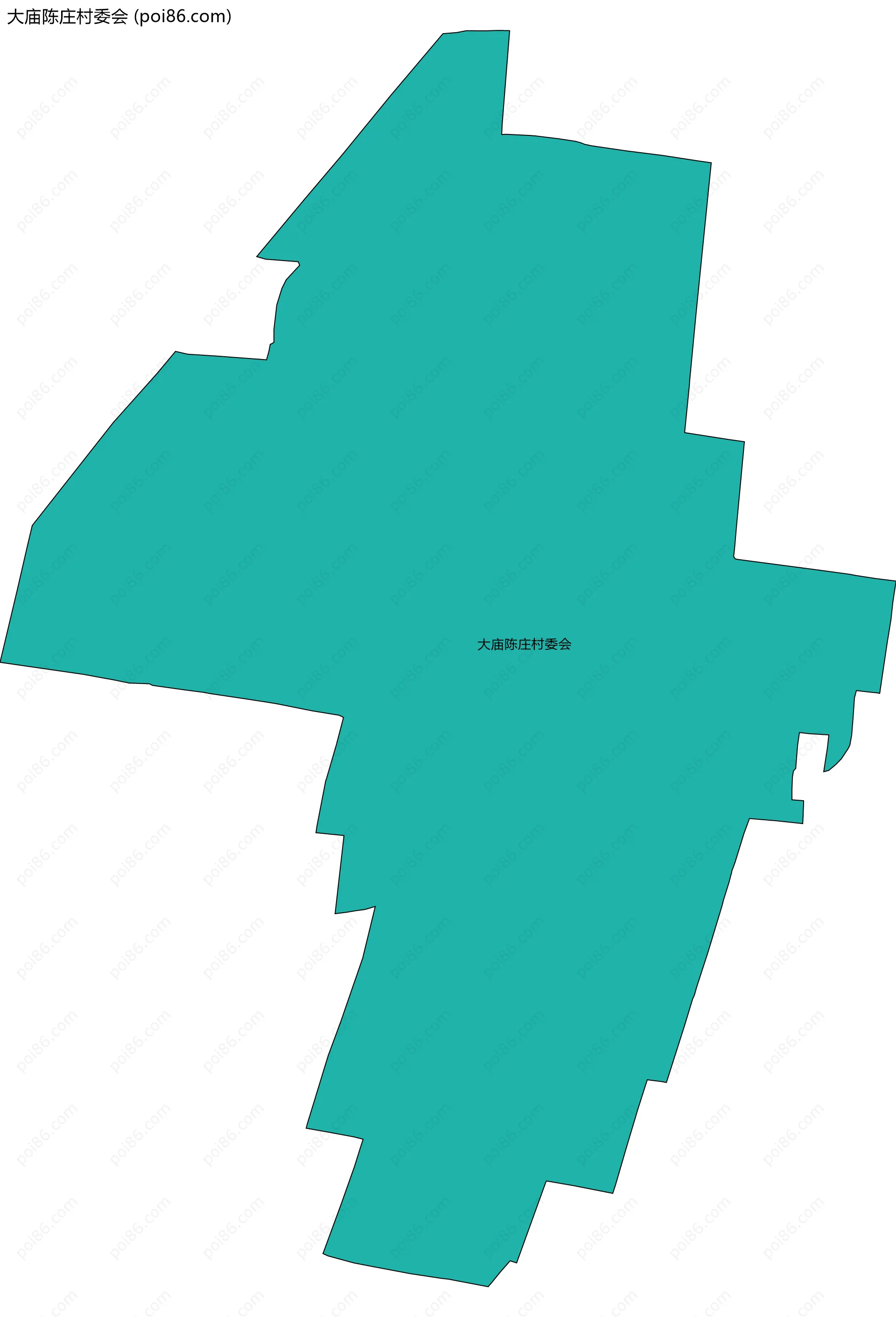 大庙陈庄村委会边界地图