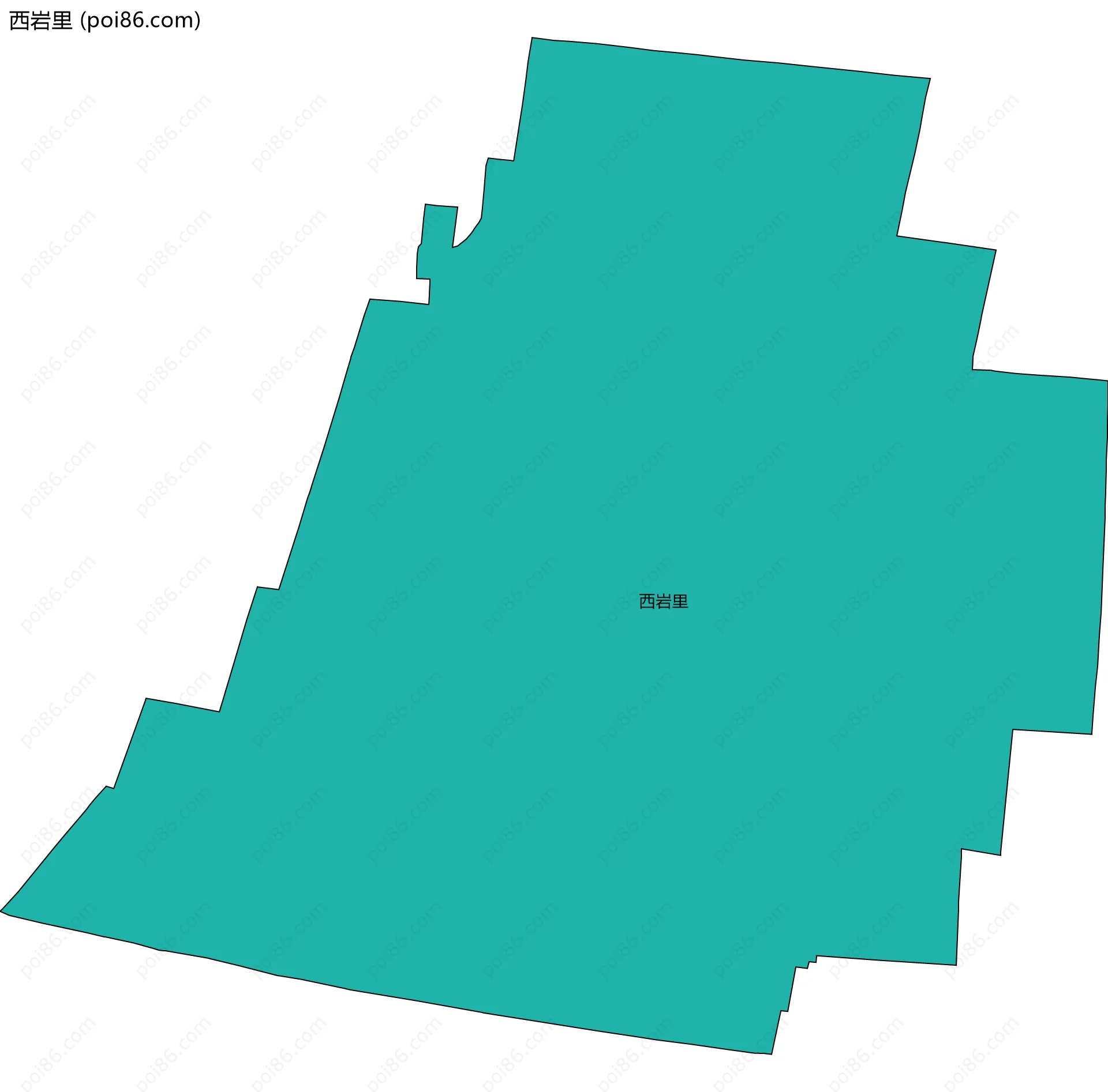 西岩里边界地图