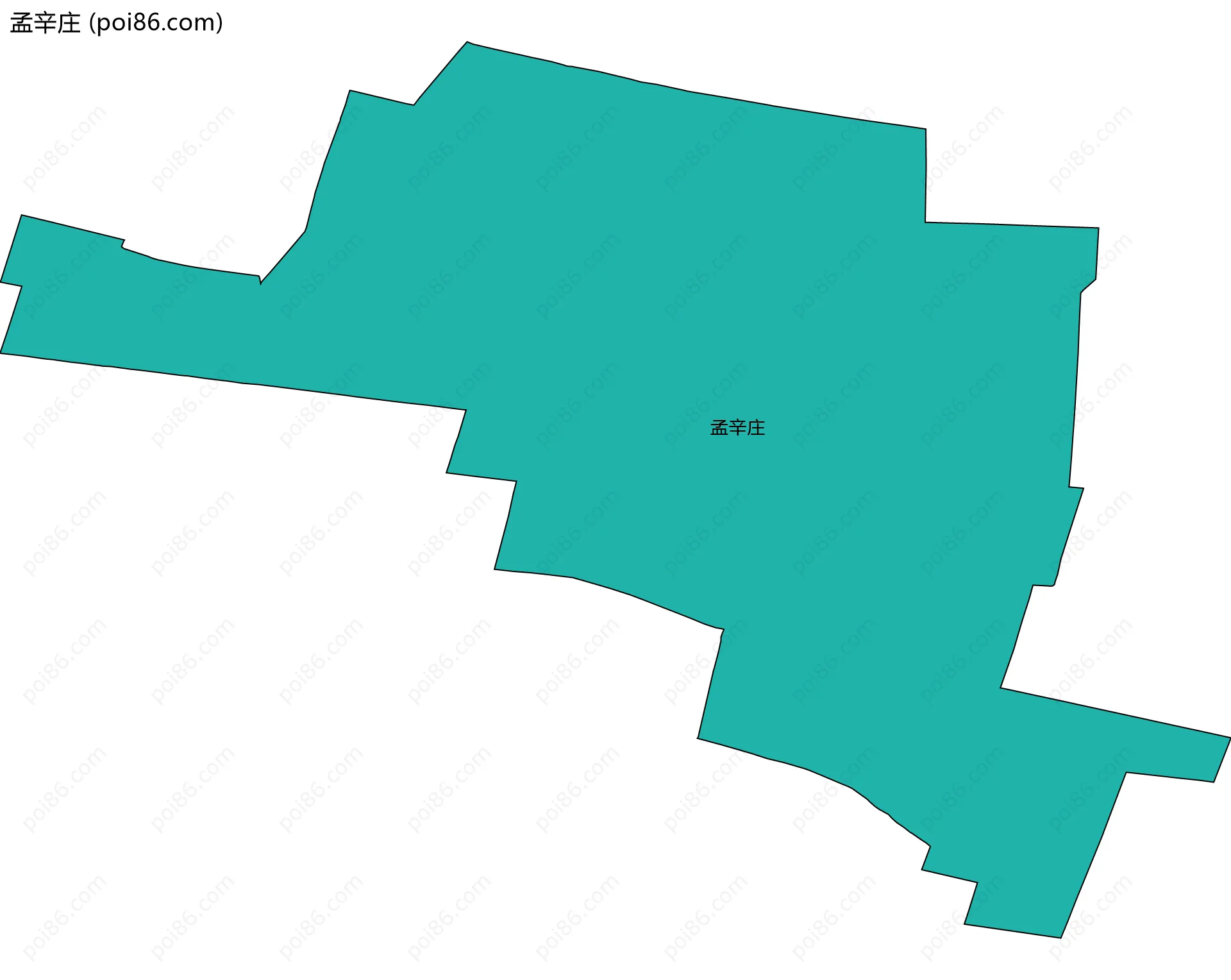 孟辛庄边界地图