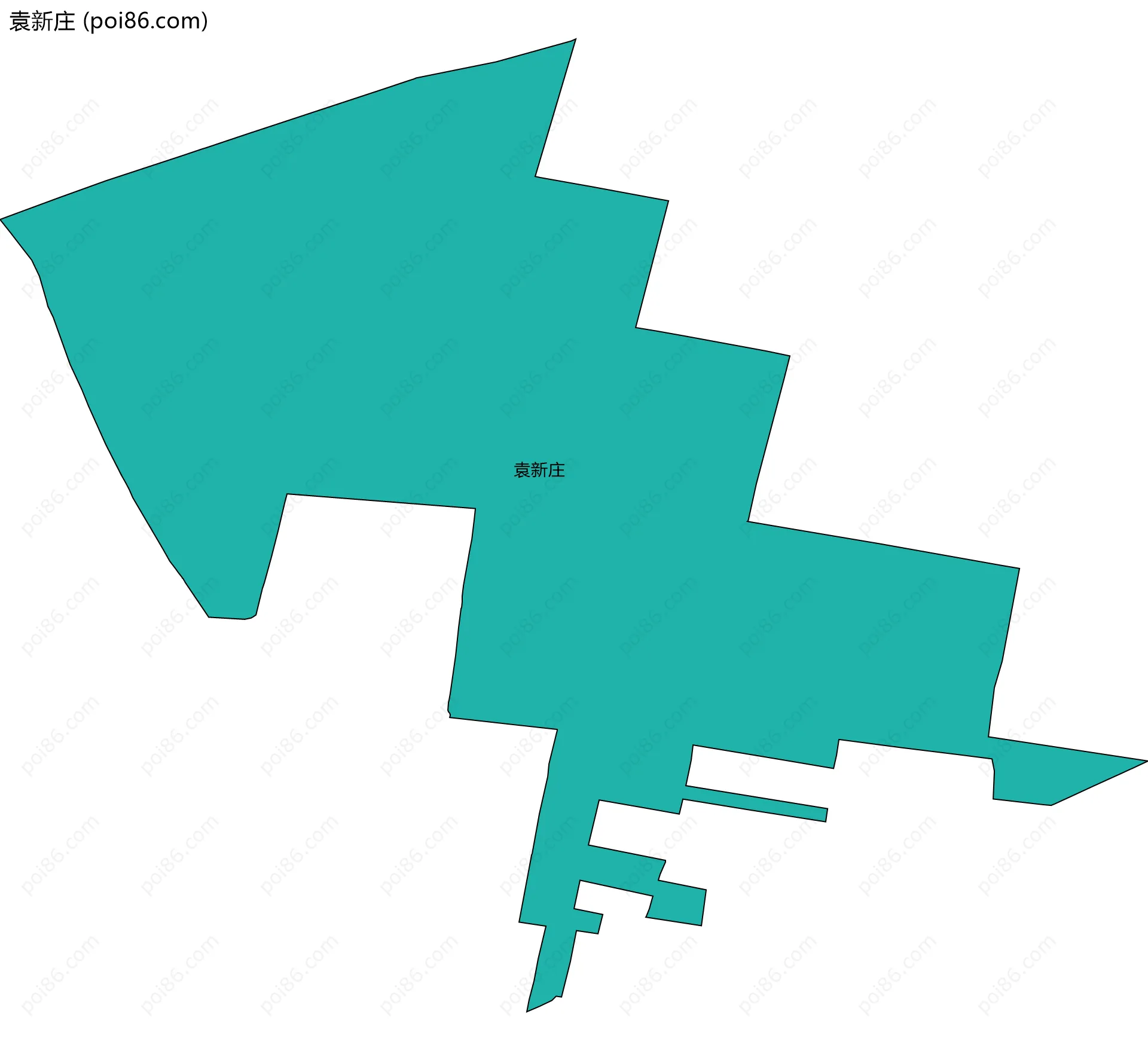 袁新庄边界地图