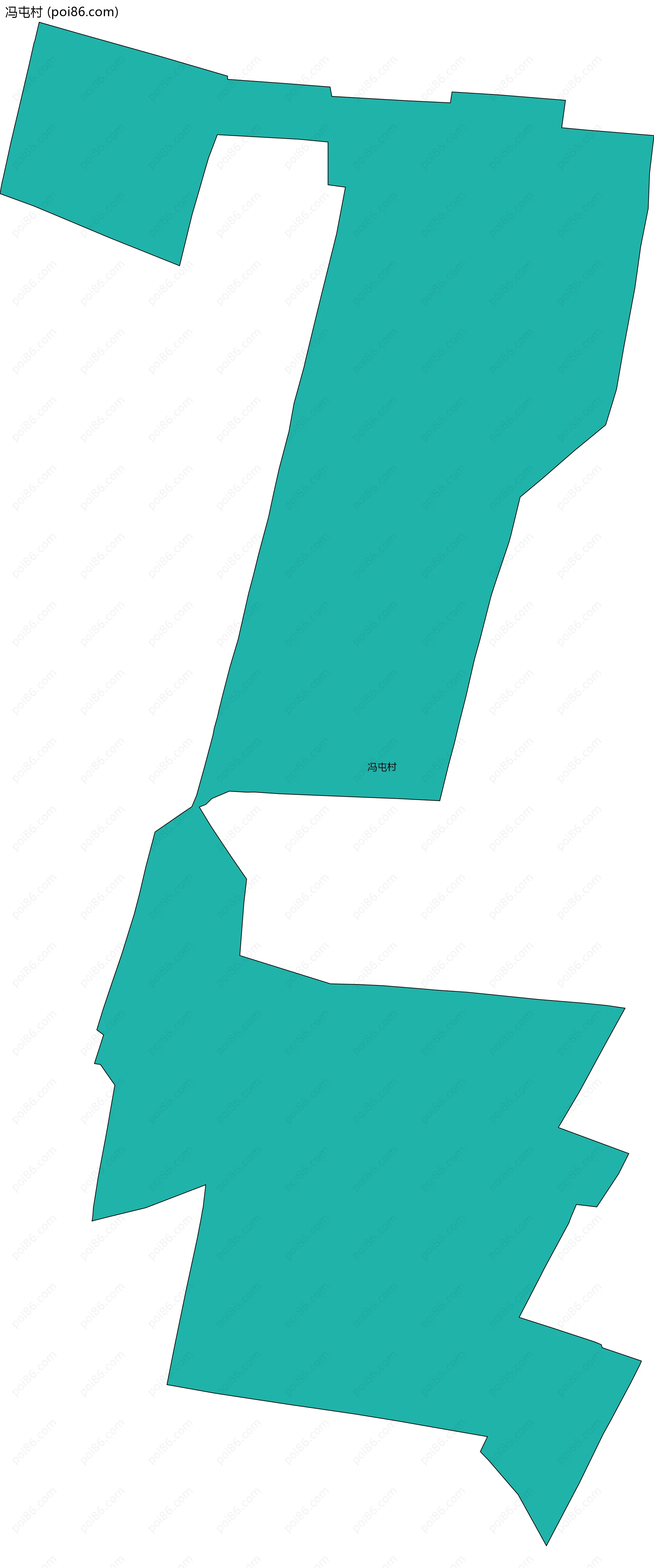 冯屯村边界地图