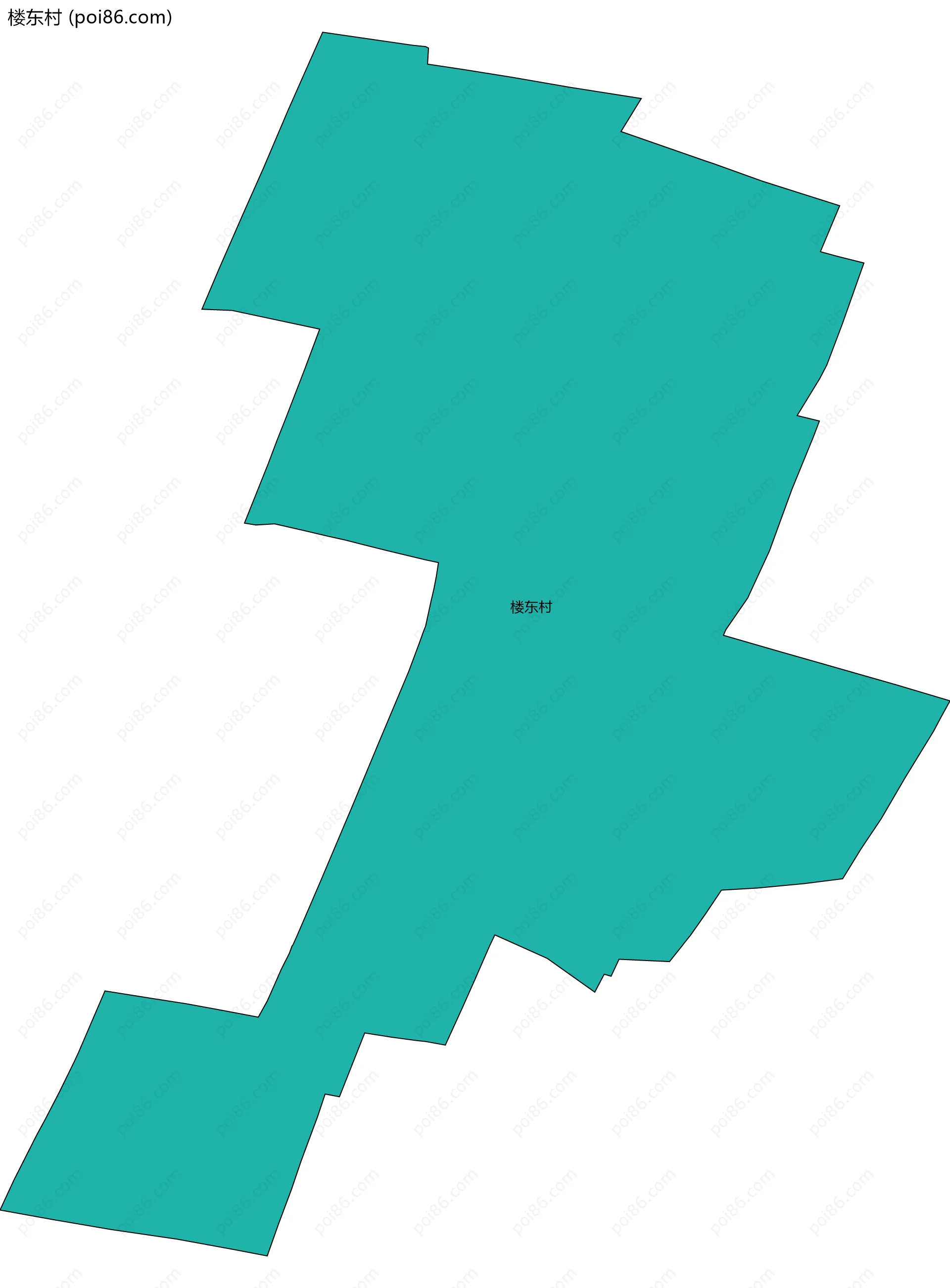 楼东村边界地图