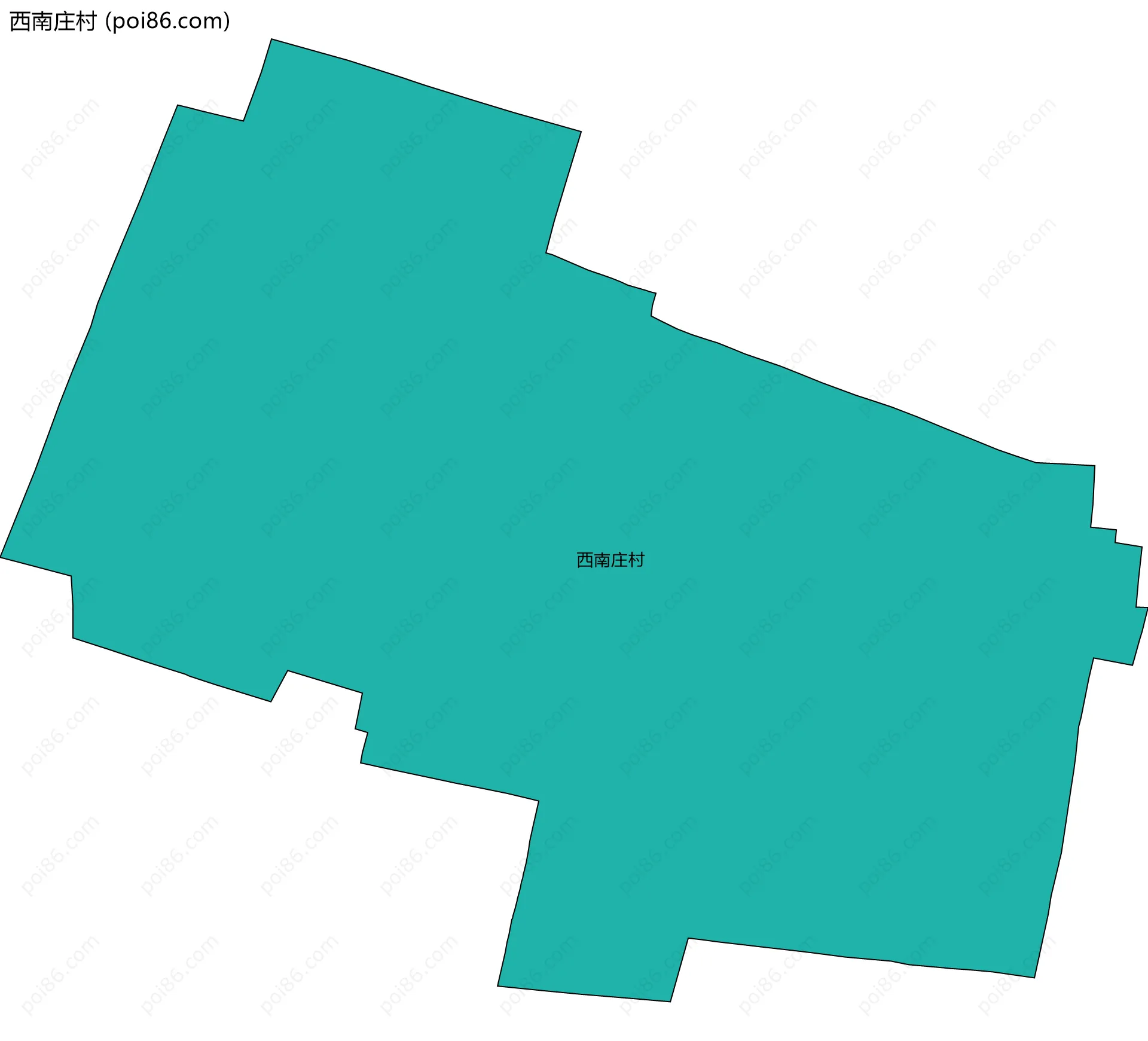 西南庄村边界地图