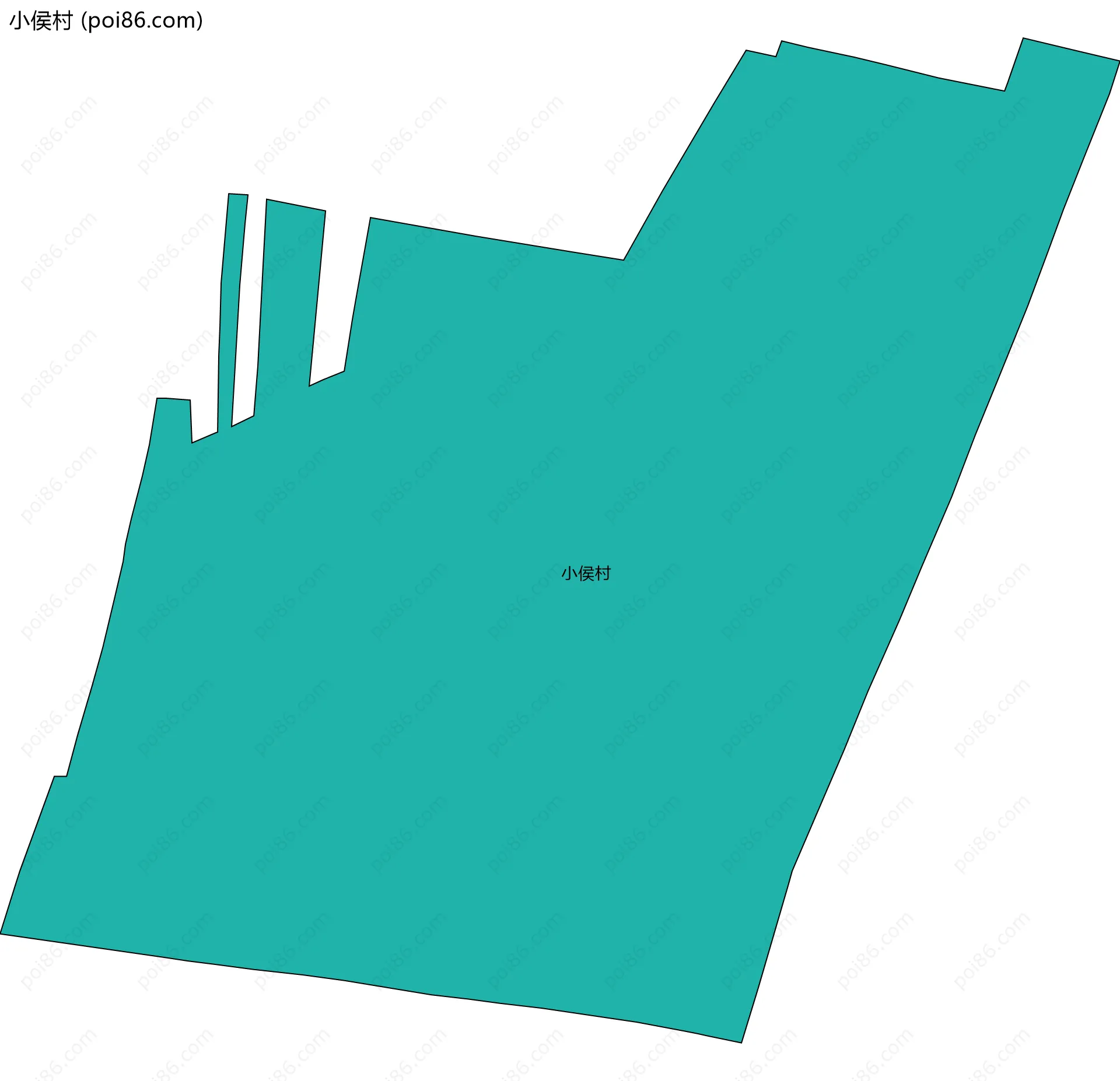 小侯村边界地图
