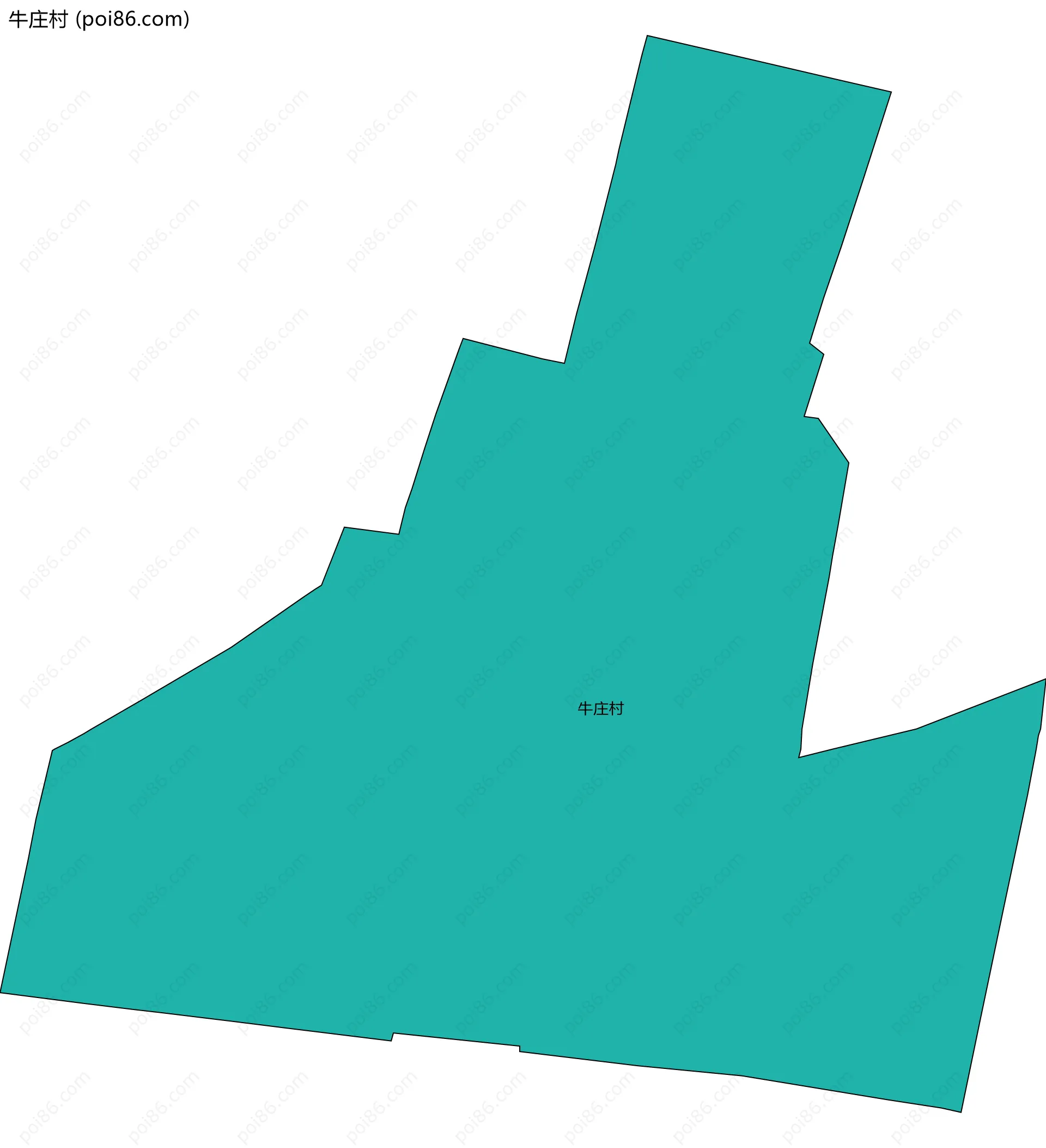 牛庄村边界地图