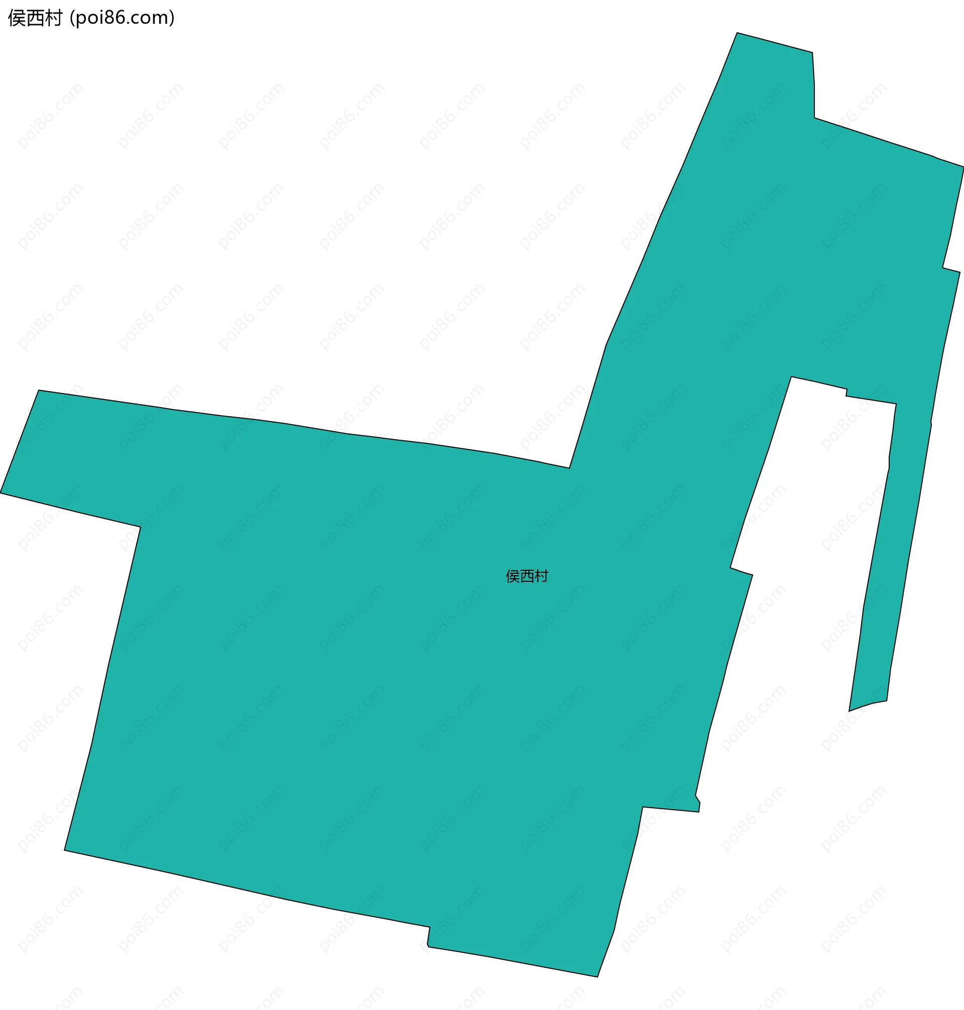 侯西村边界地图