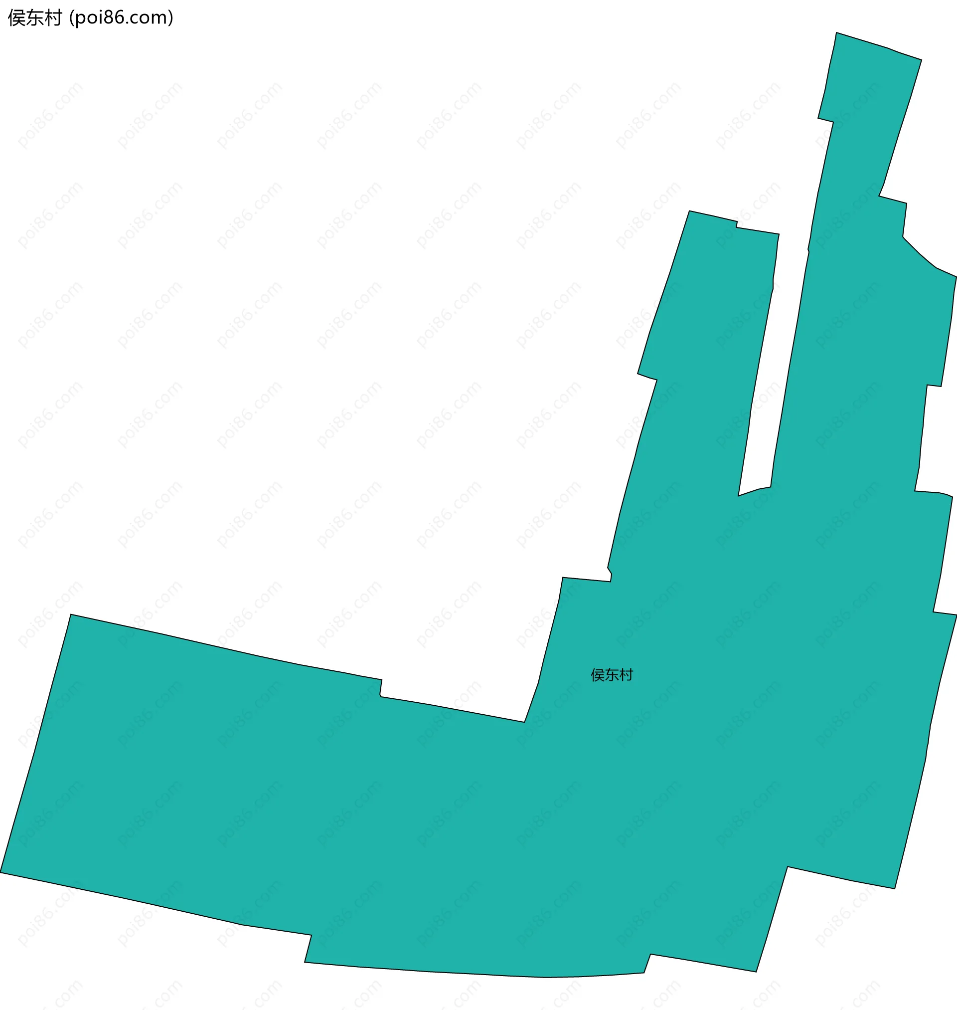 侯东村边界地图