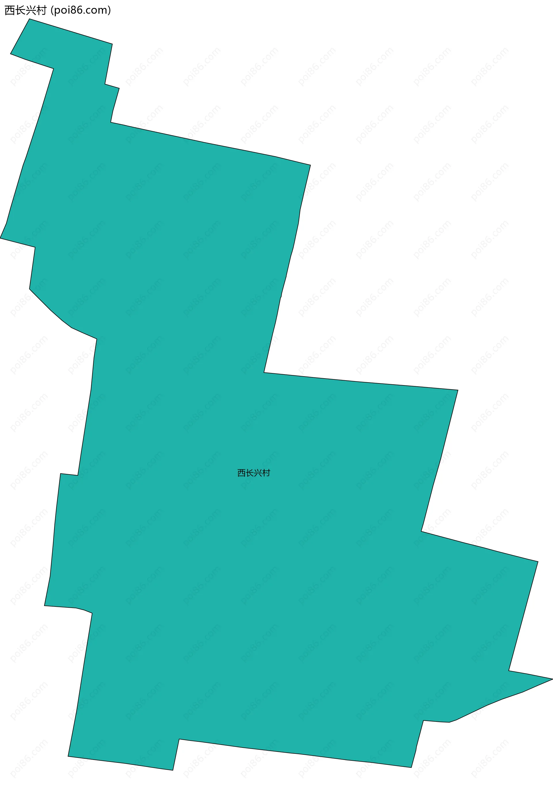 西长兴村边界地图