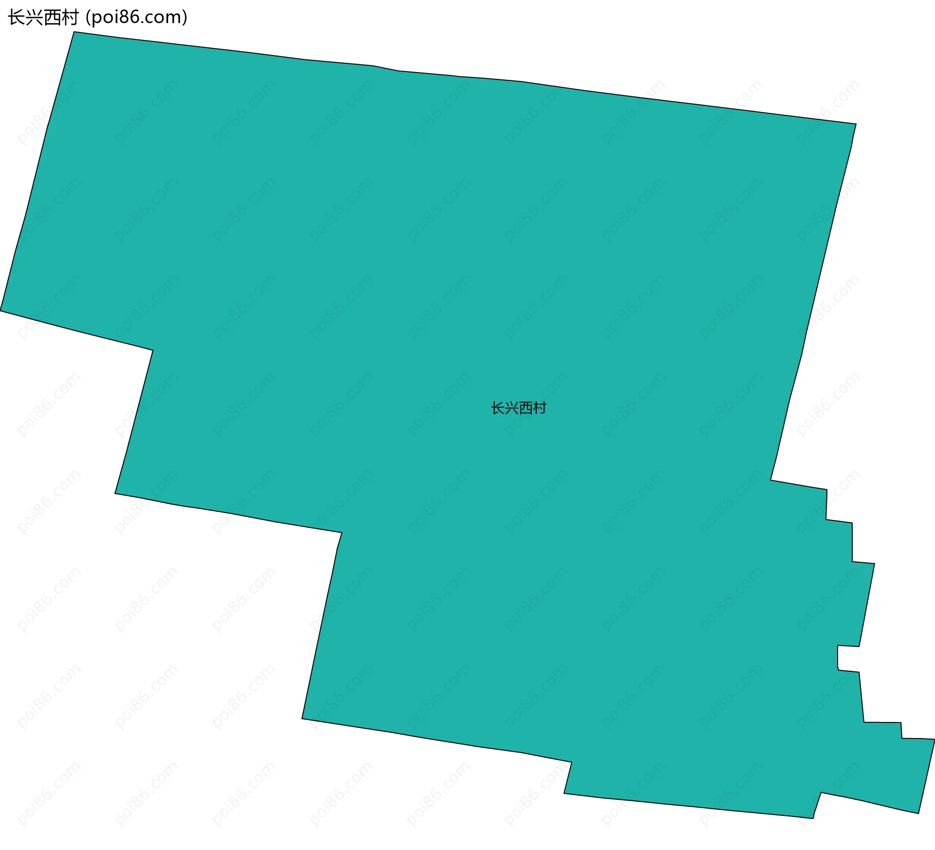 长兴西村边界地图