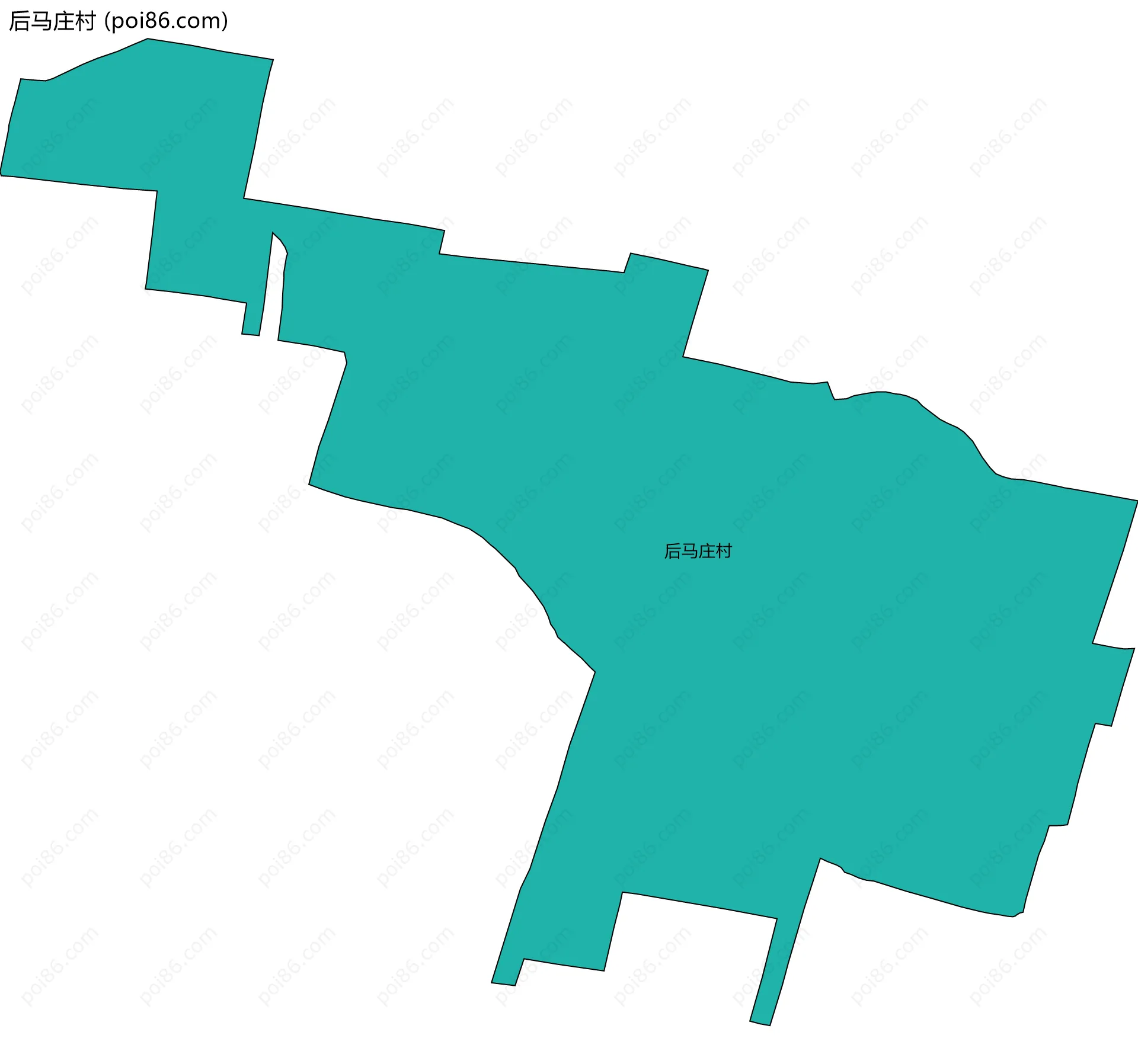 后马庄村边界地图