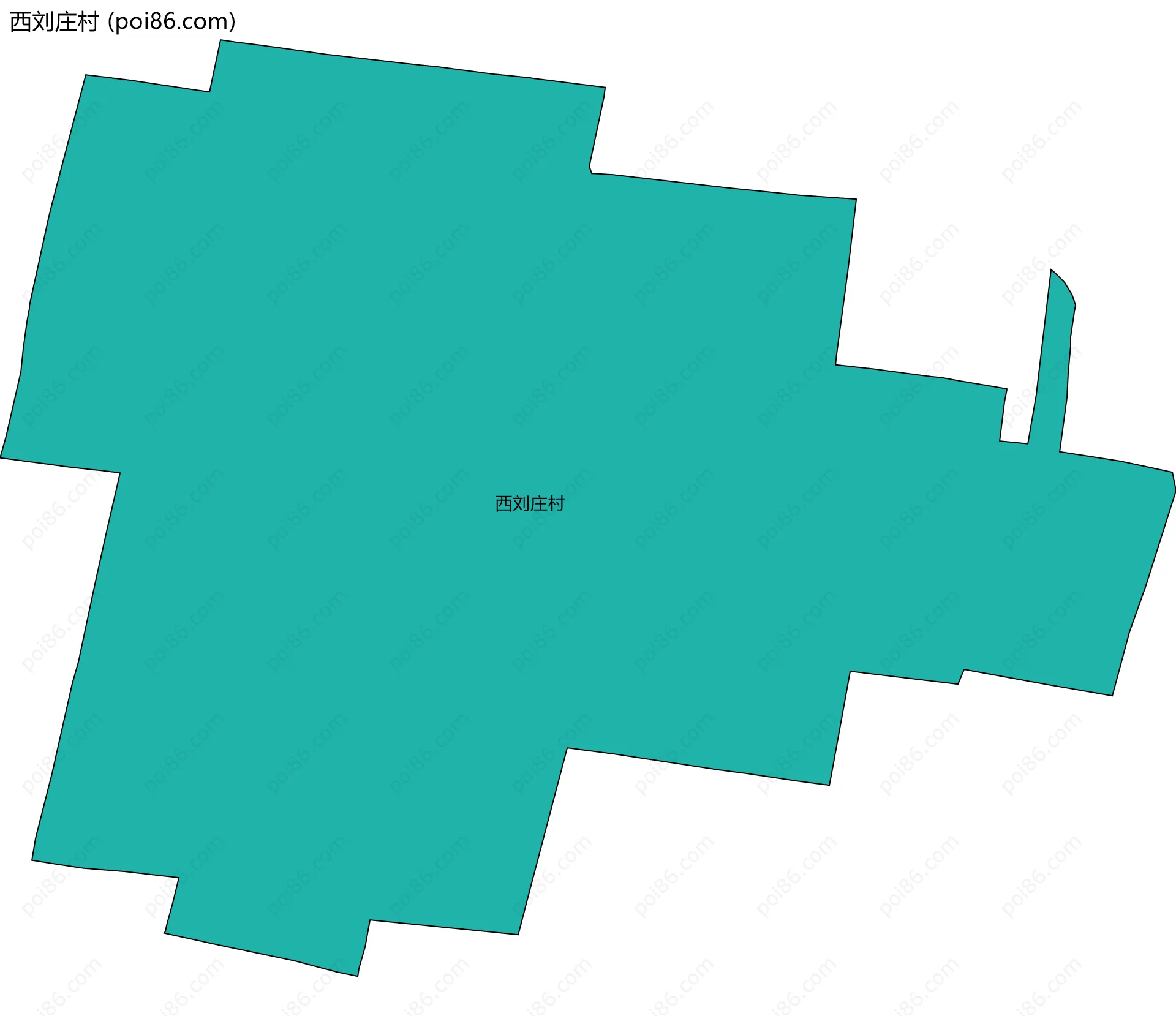 西刘庄村边界地图
