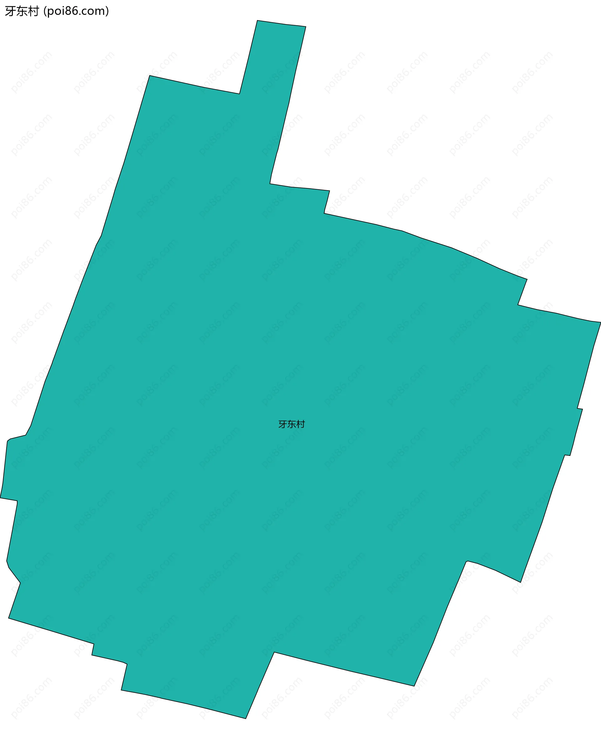 牙东村边界地图