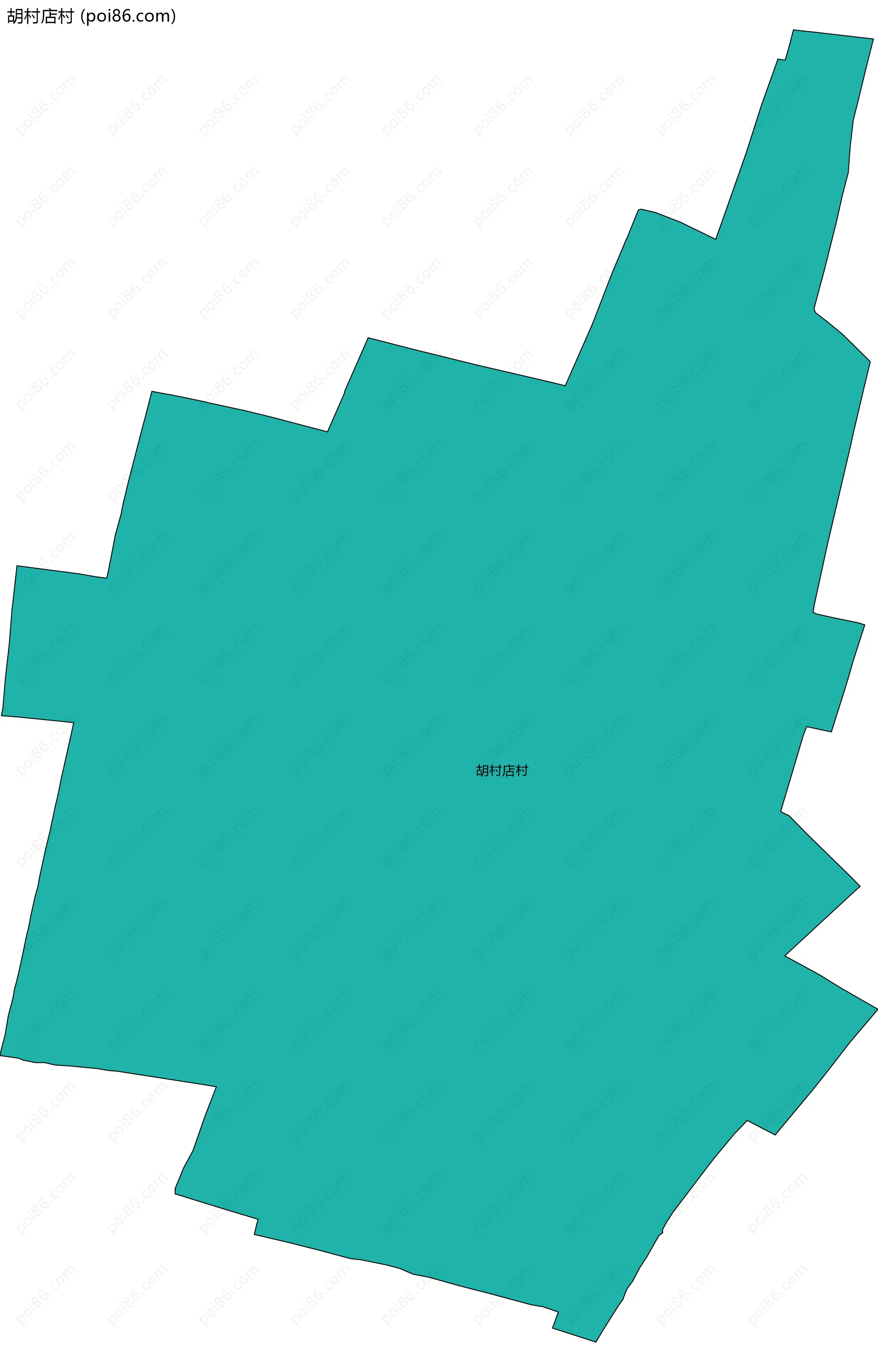 胡村店村边界地图