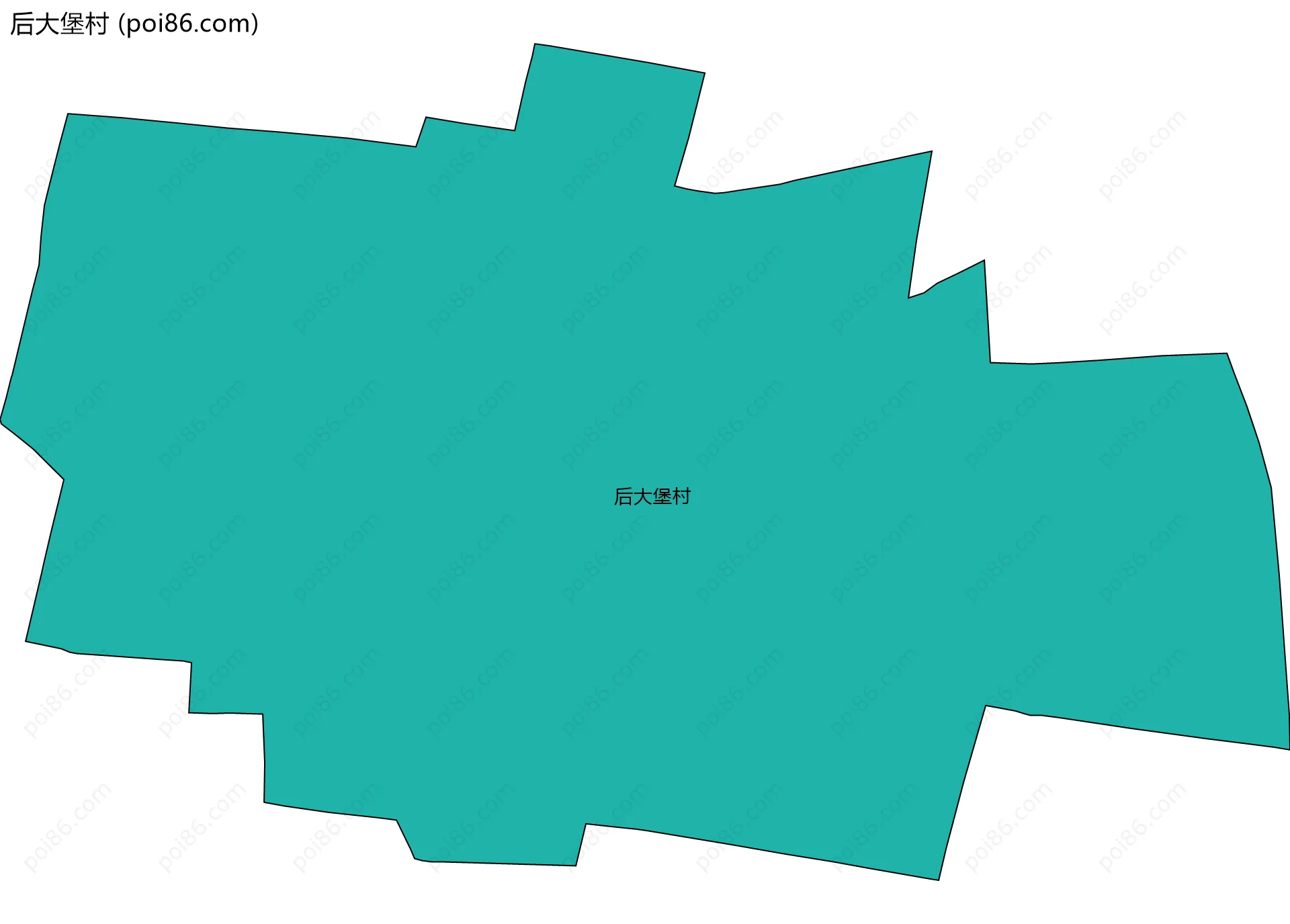 后大堡村边界地图
