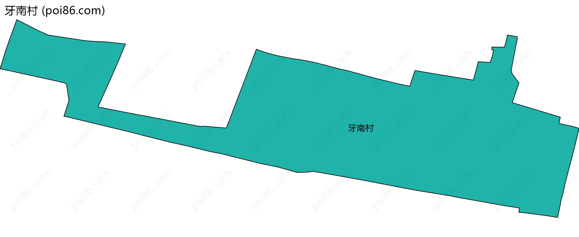 牙南村边界地图