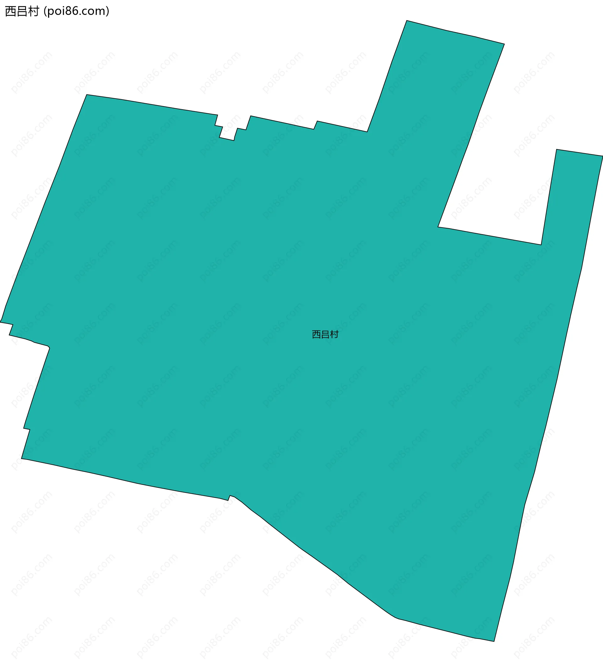 西吕村边界地图