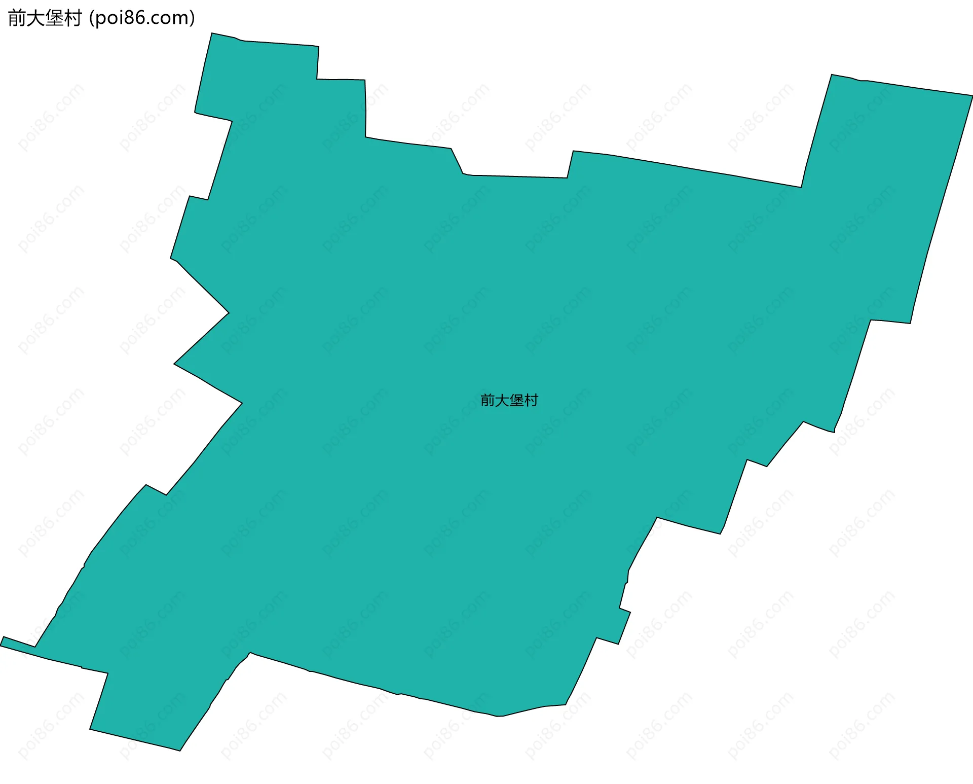 前大堡村边界地图
