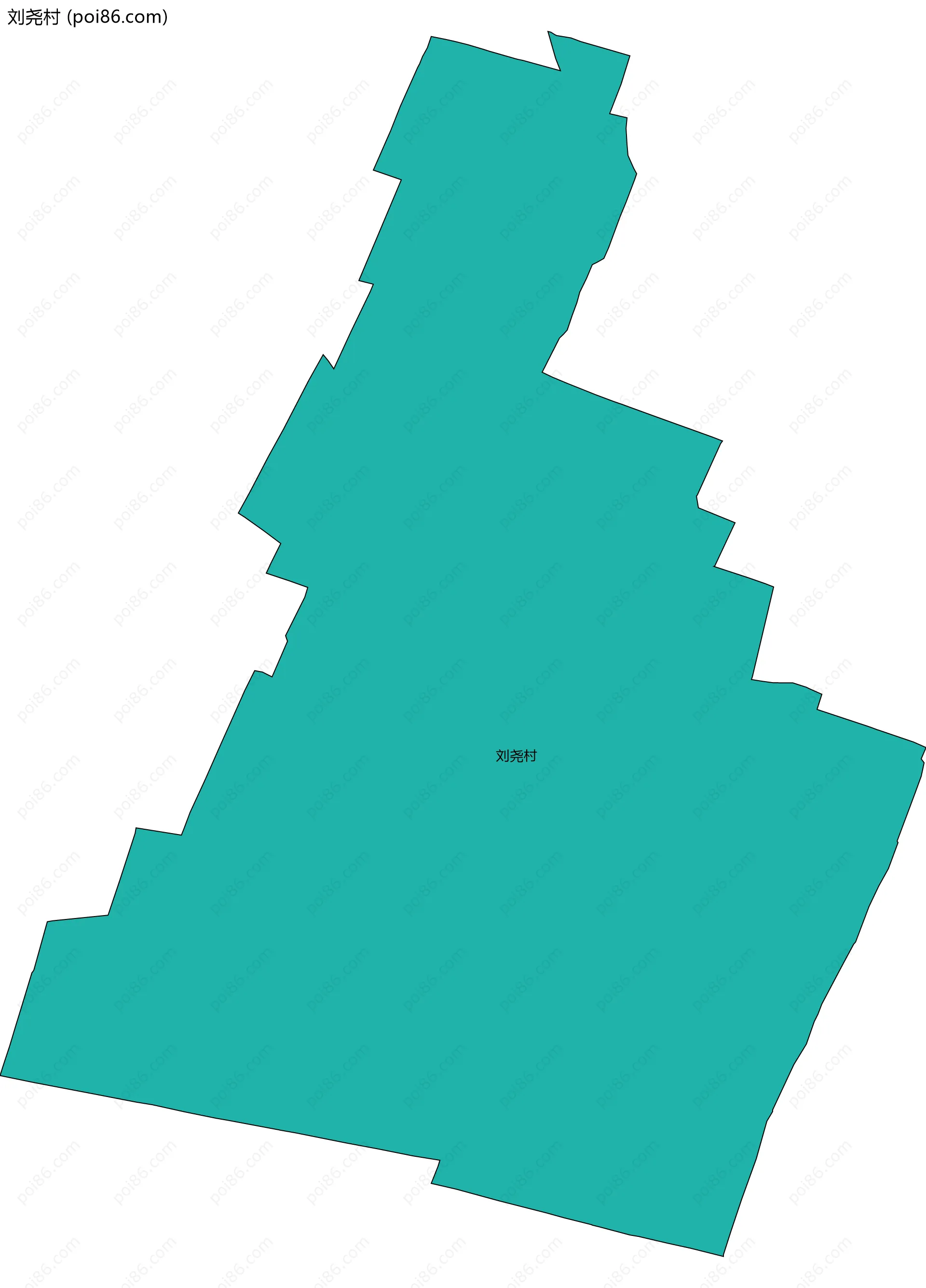 刘尧村边界地图