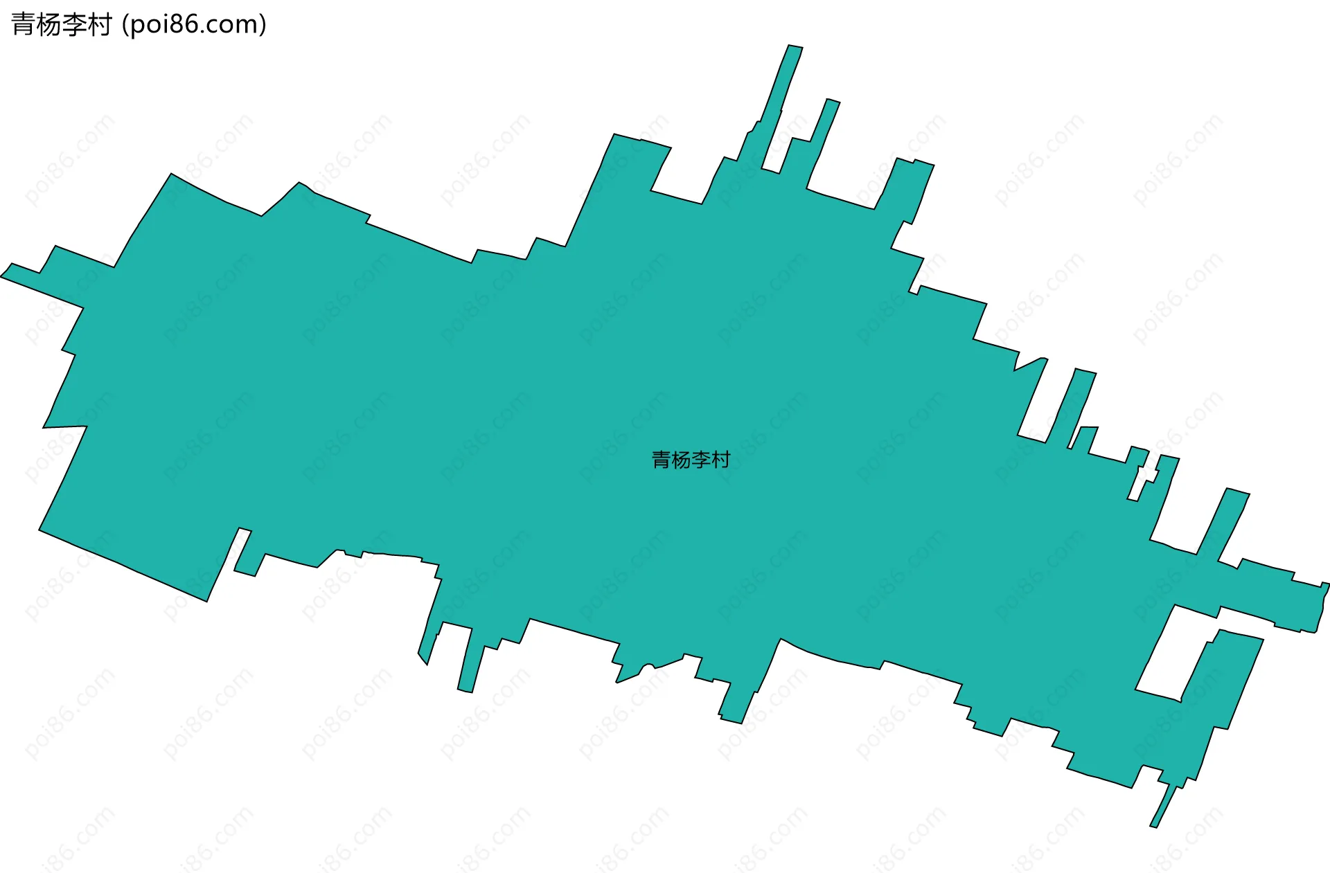 青杨李村边界地图