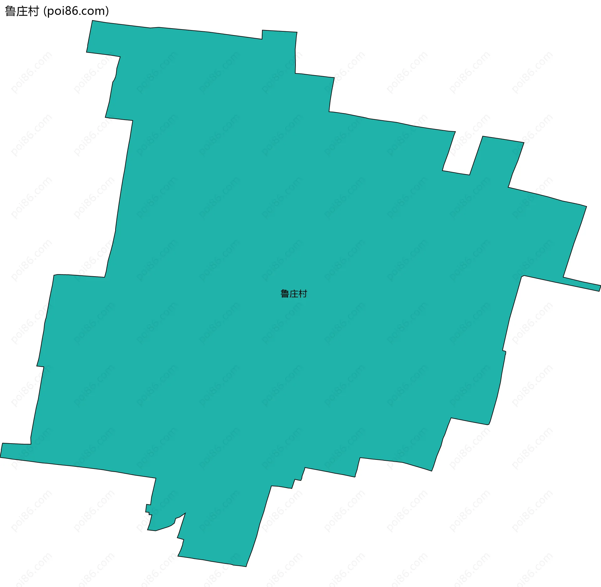 鲁庄村边界地图