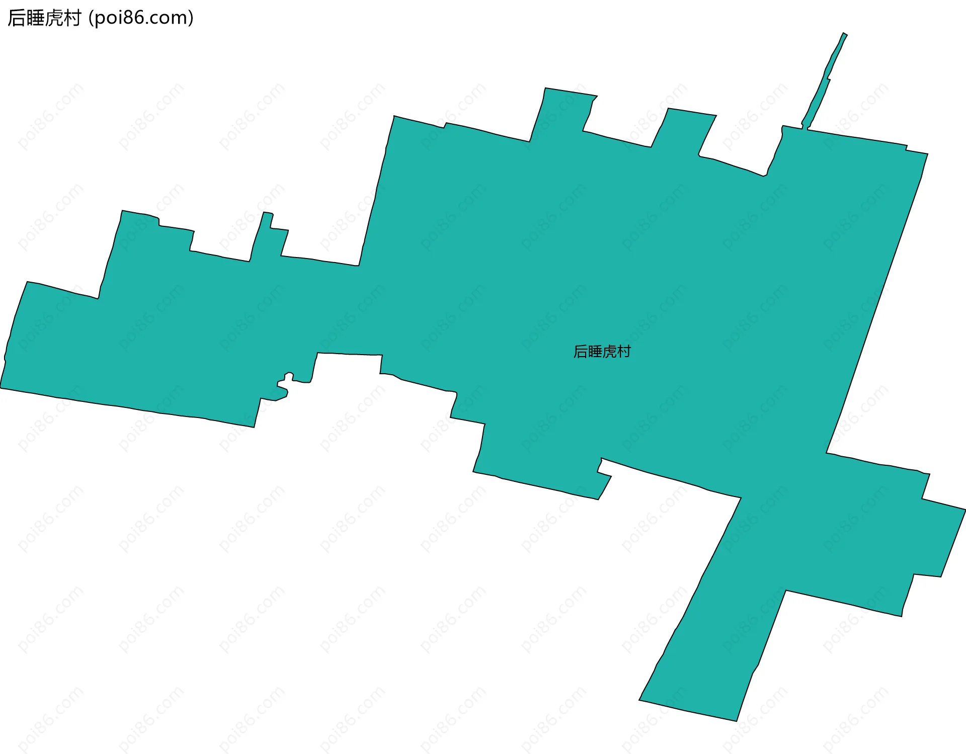 后睡虎村边界地图