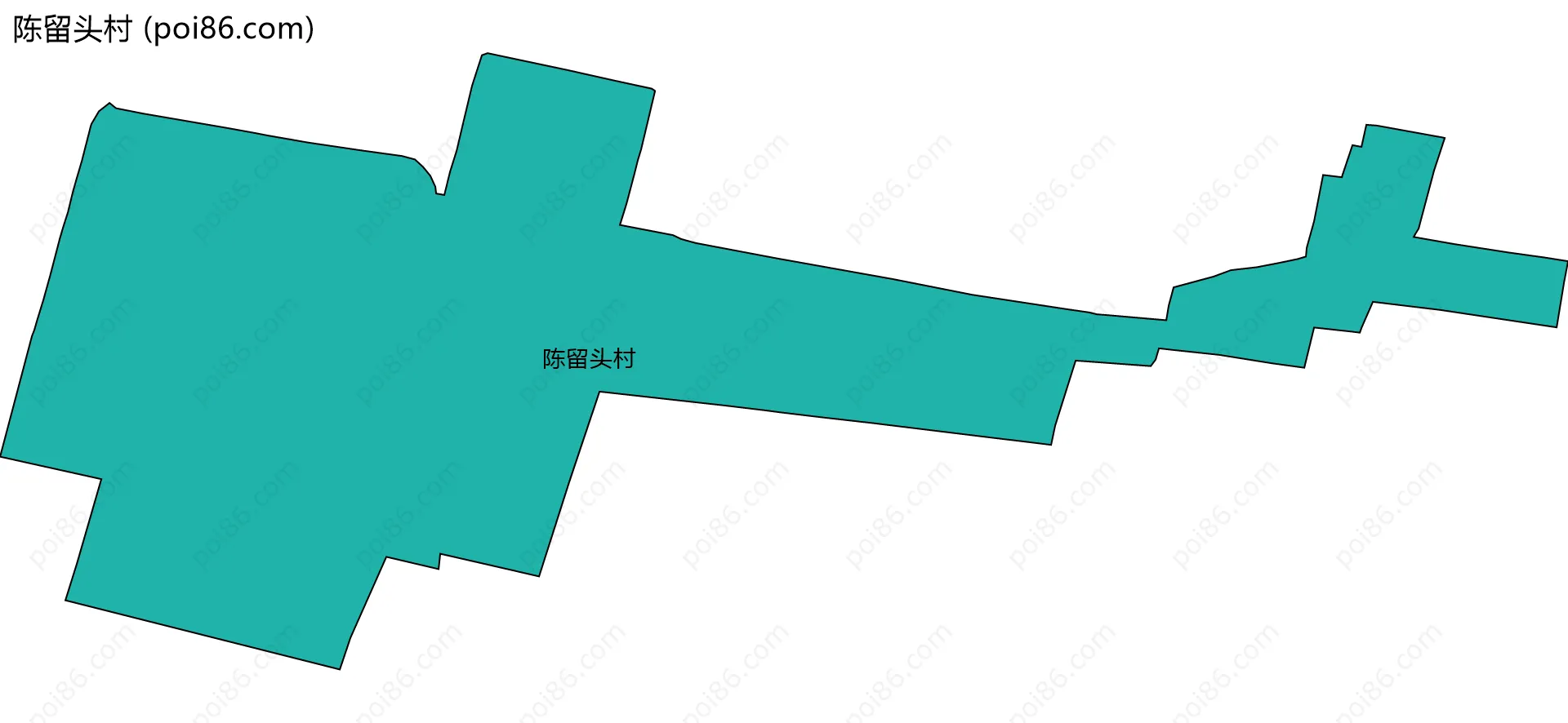 陈留头村边界地图