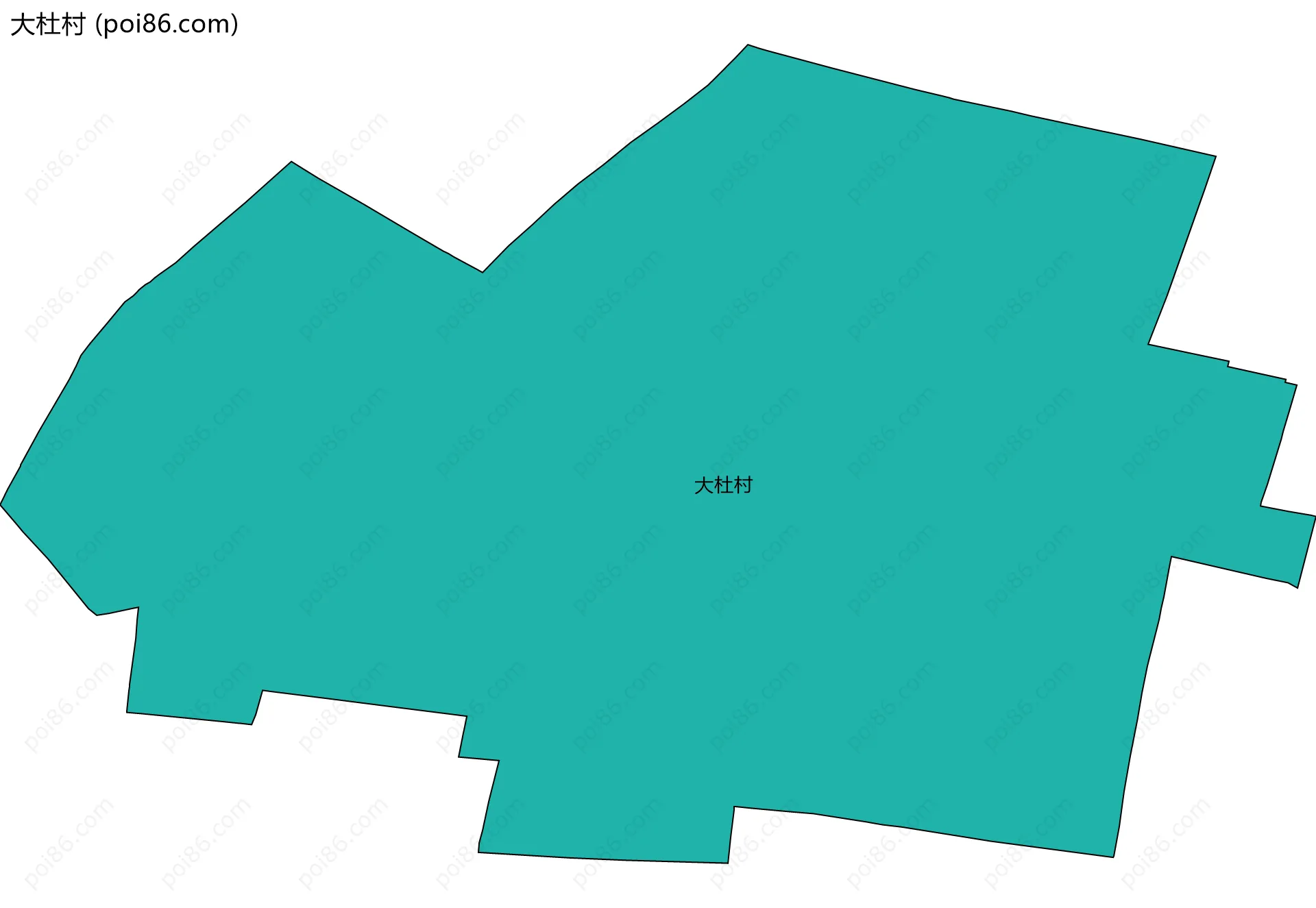 大杜村边界地图