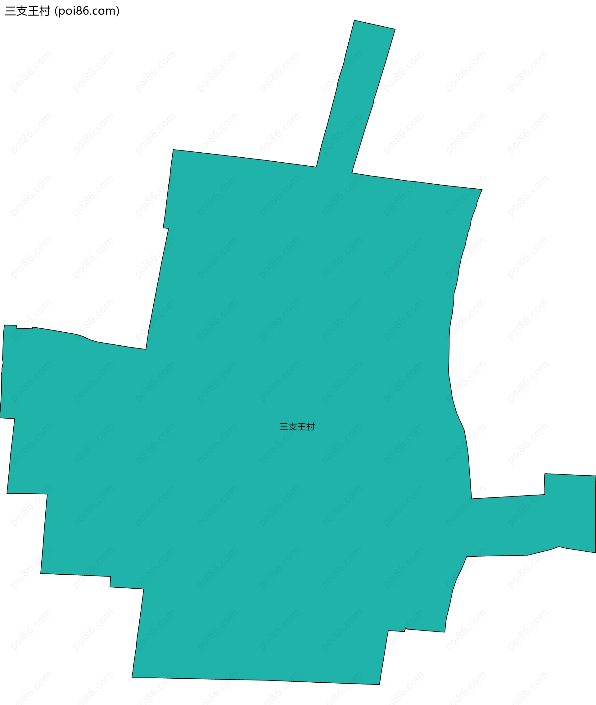 三支王村边界地图