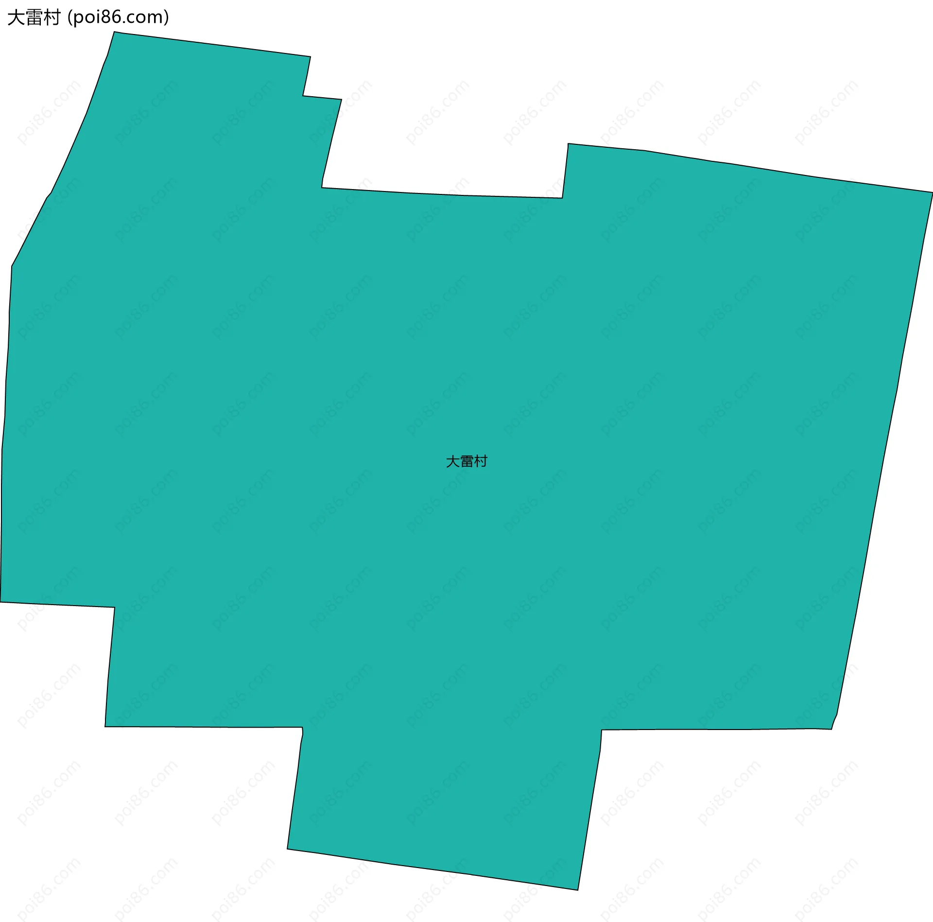 大雷村边界地图