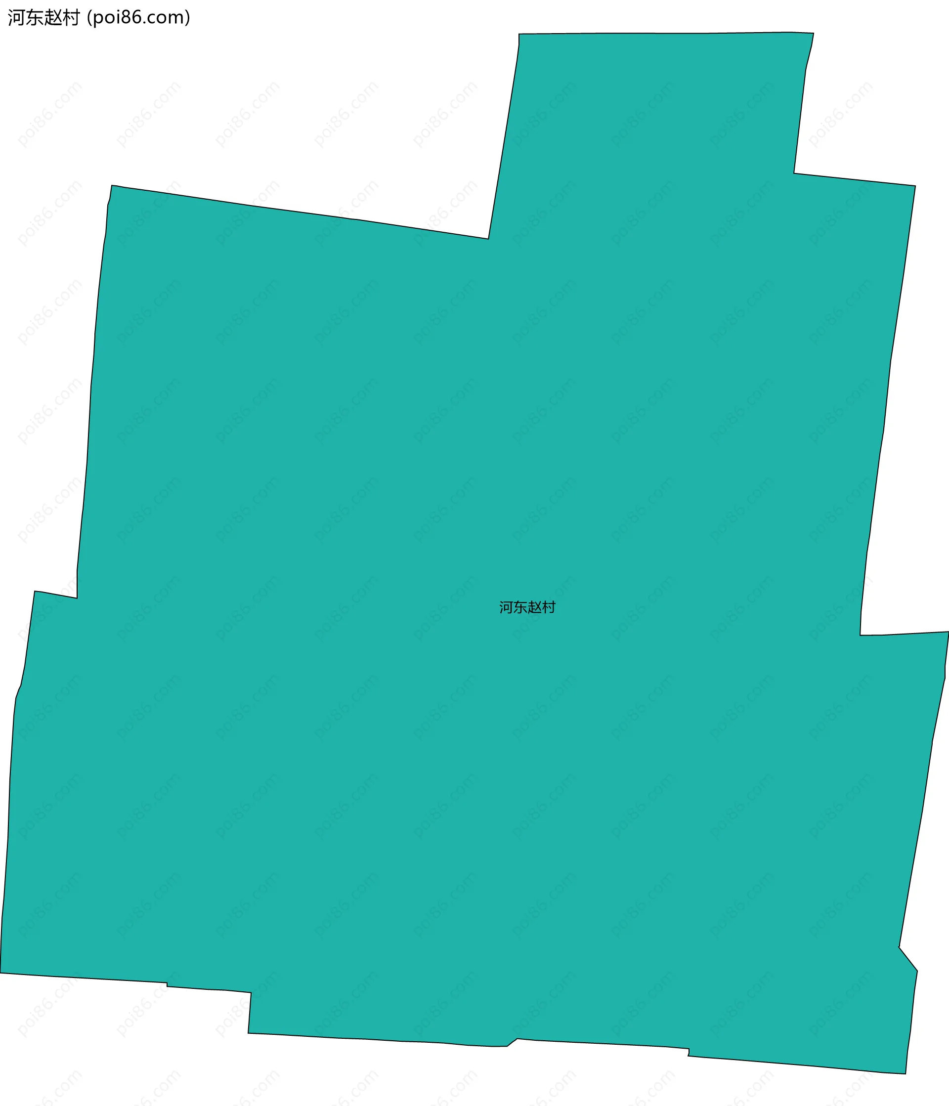 河东赵村边界地图