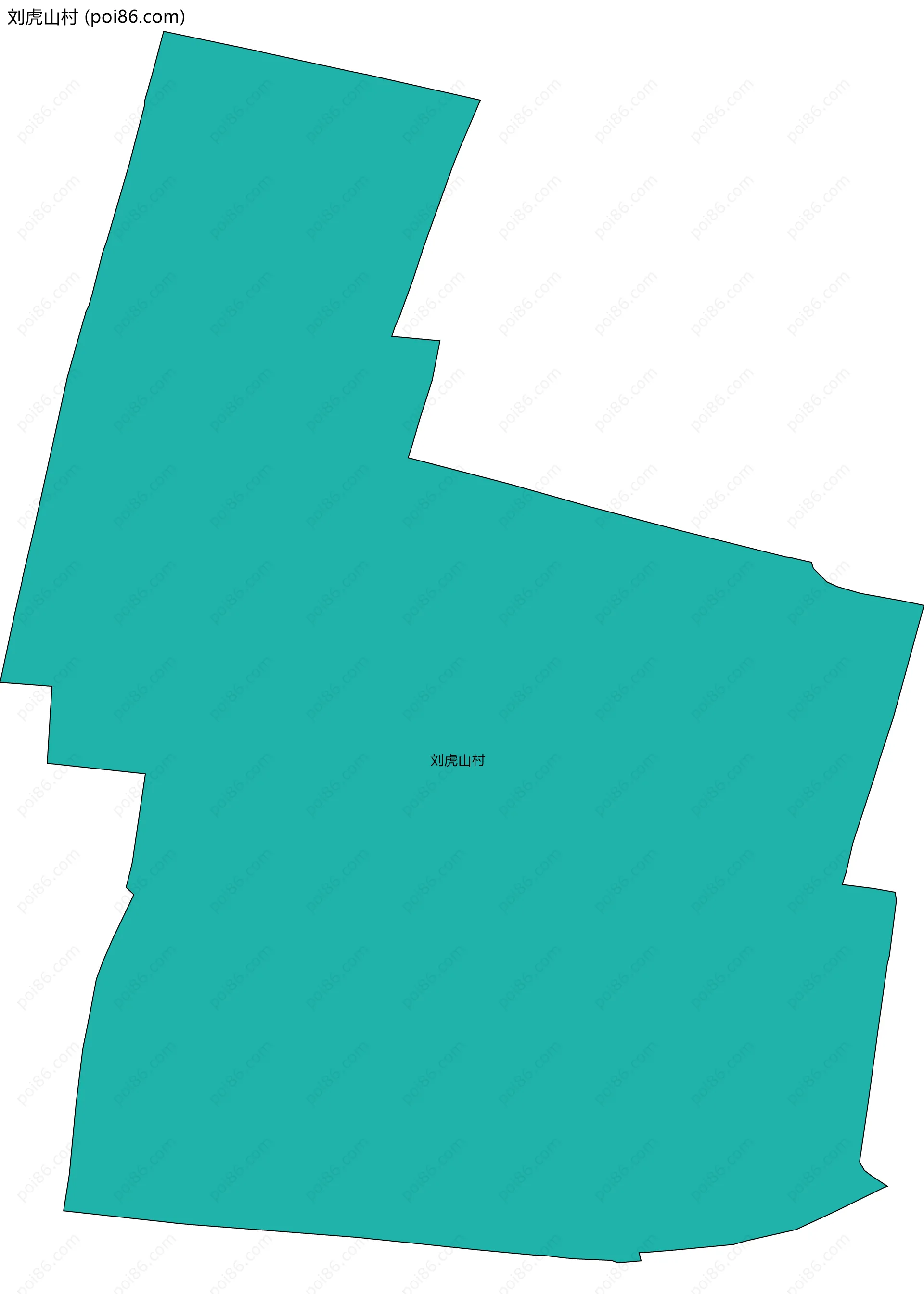 刘虎山村边界地图