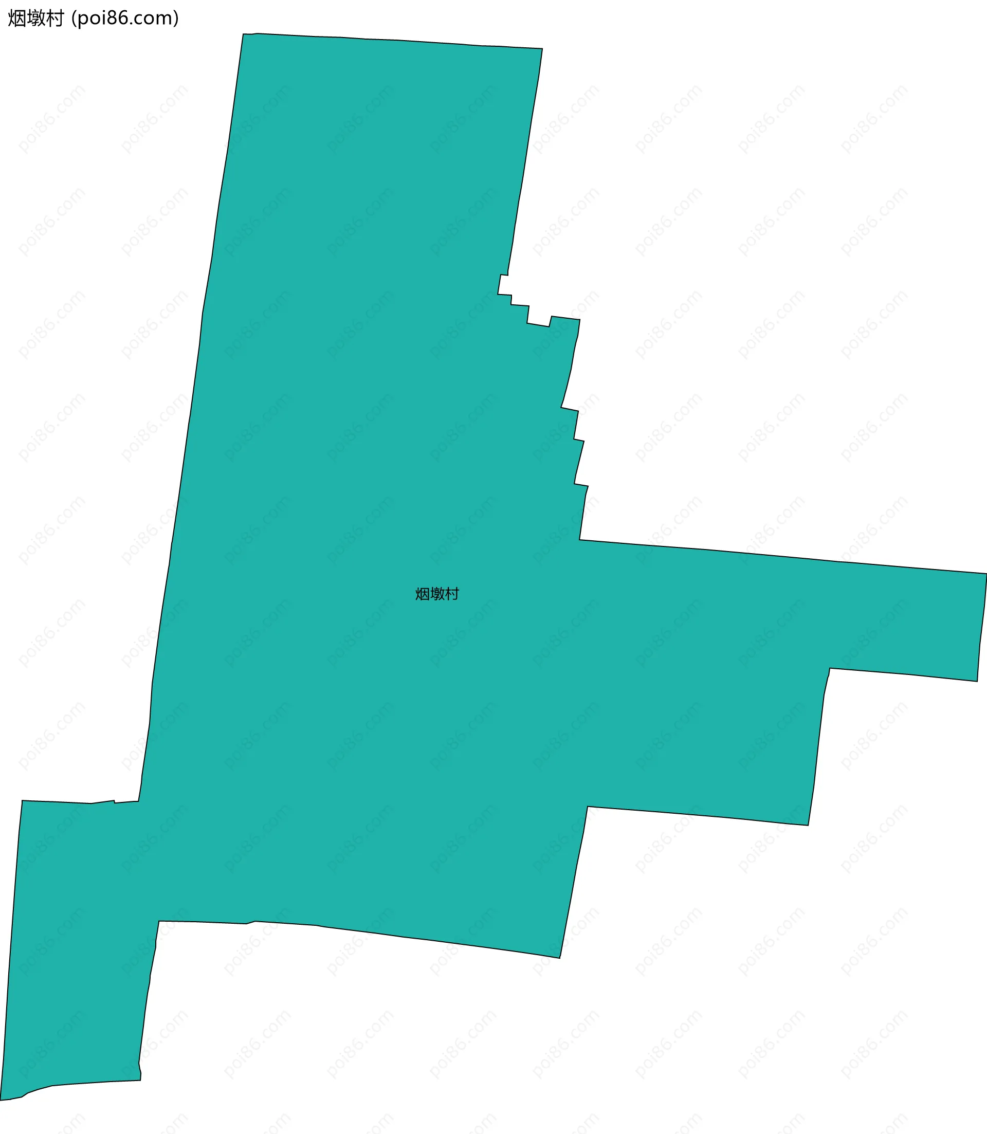 烟墩村边界地图
