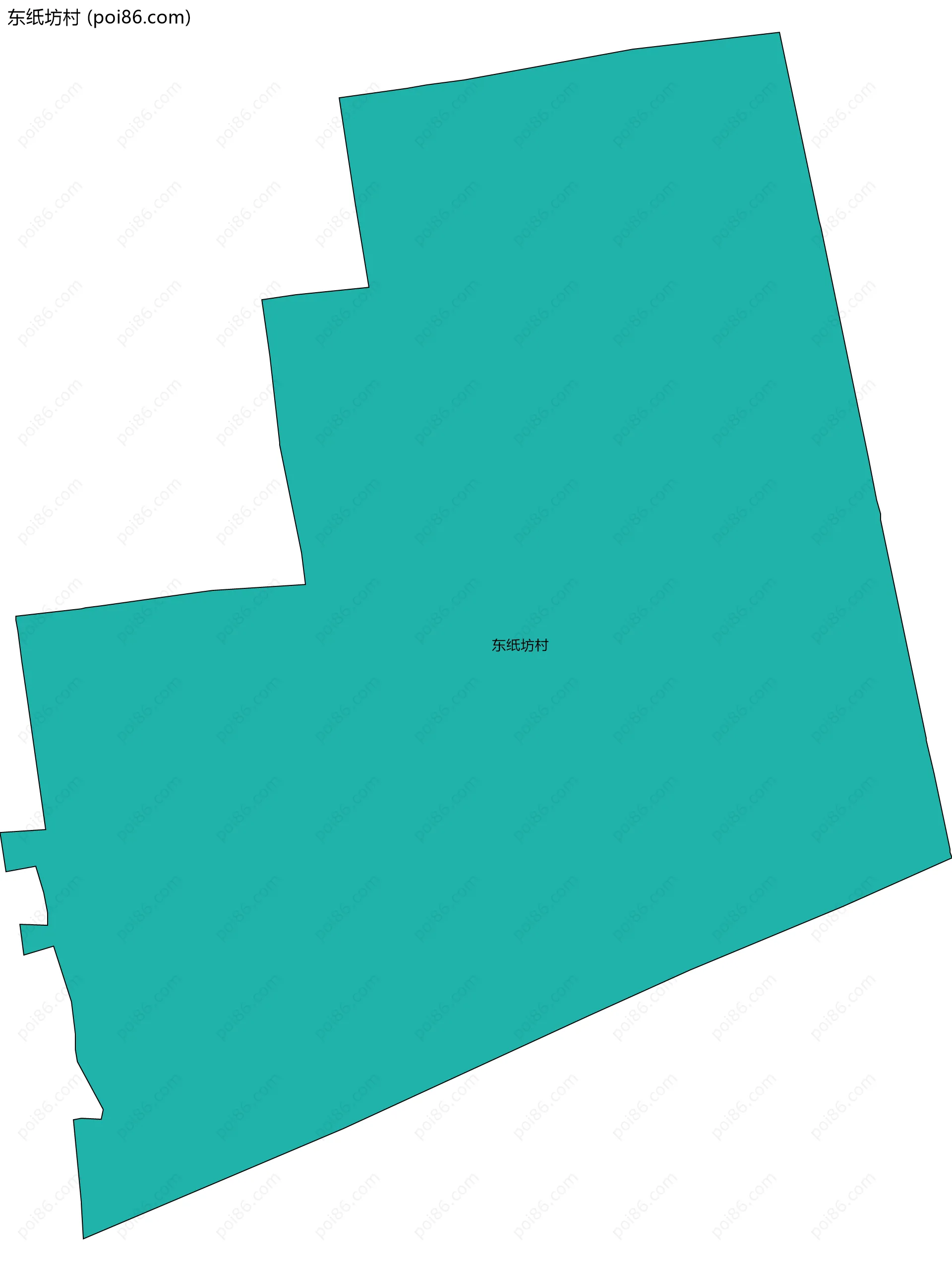 东纸坊村边界地图