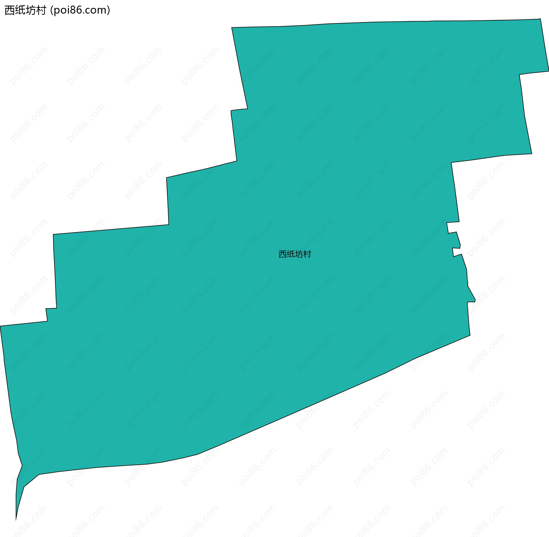 西纸坊村边界地图