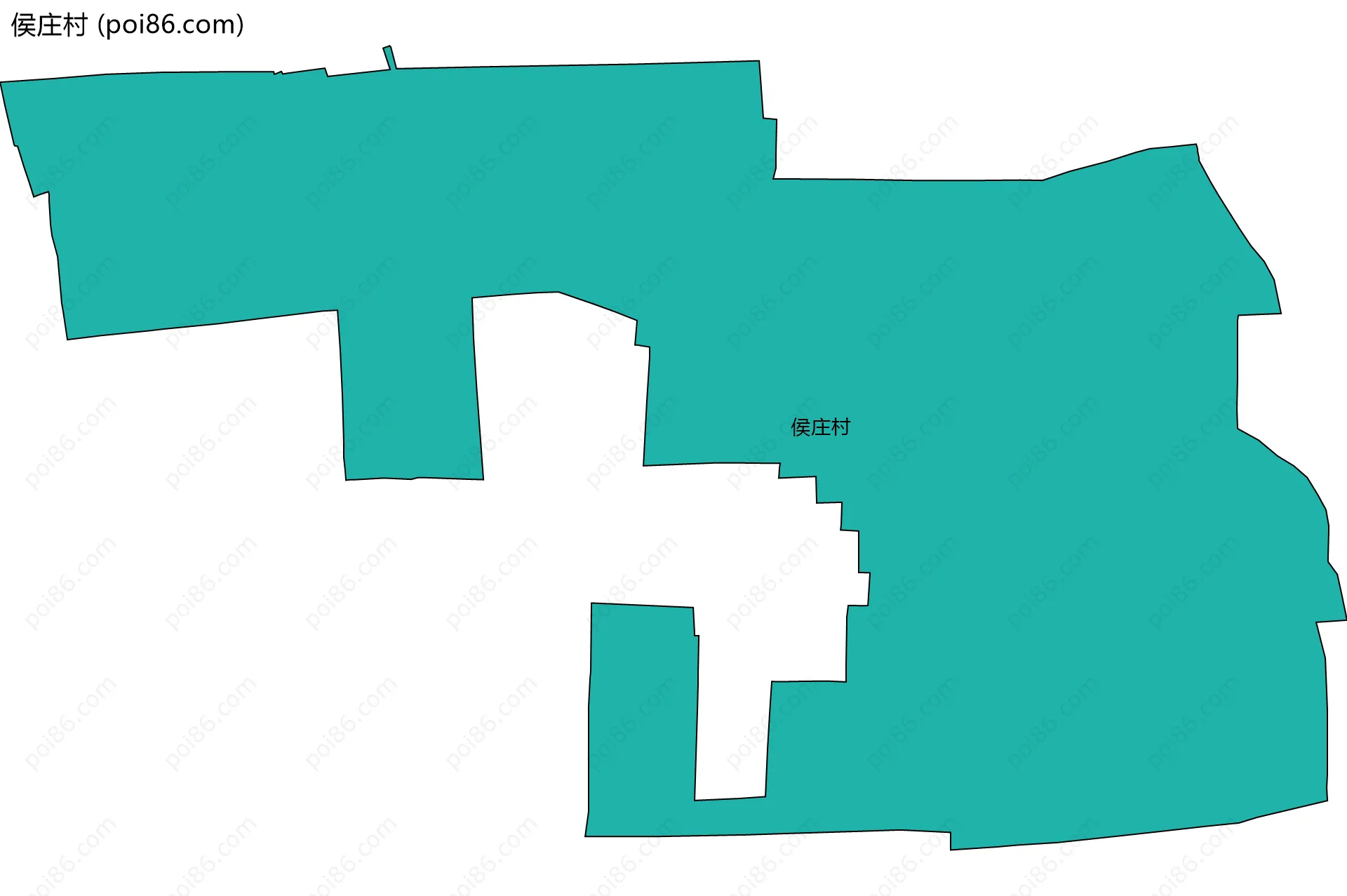 侯庄村边界地图