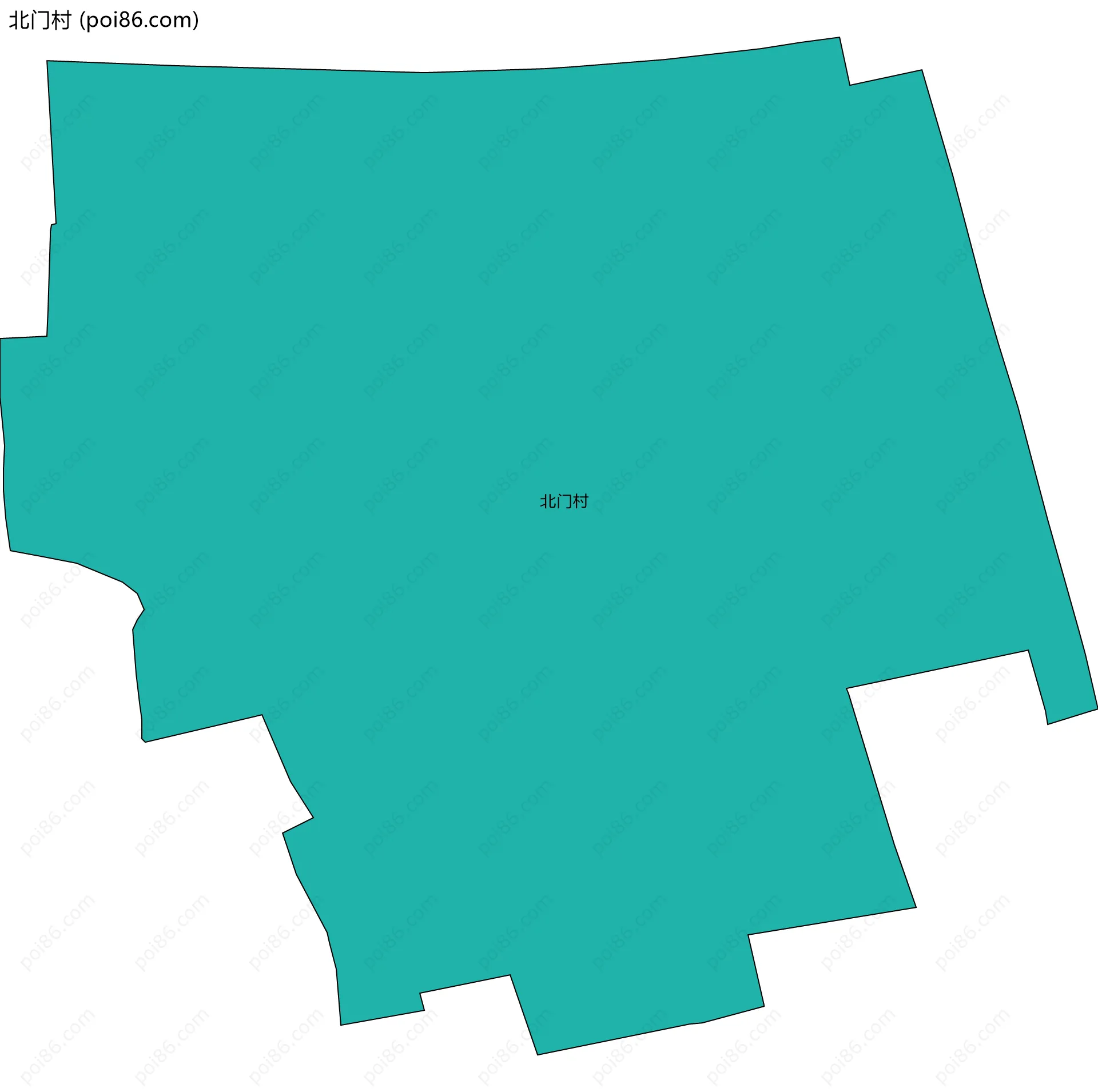 北门村边界地图