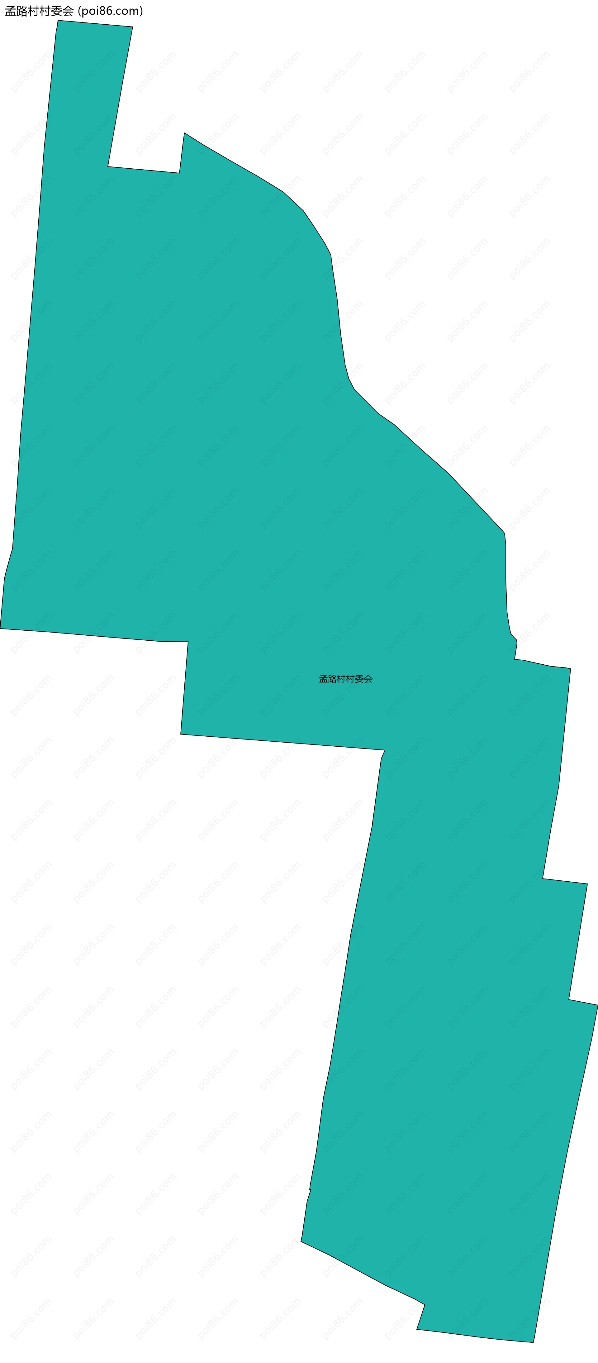 孟路村村委会边界地图