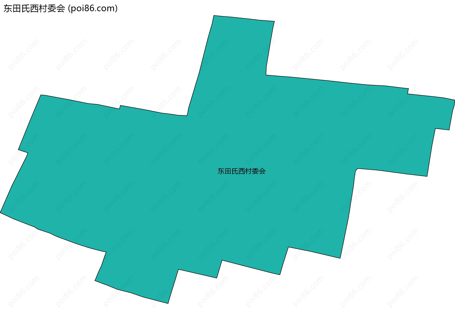 东田氏西村委会边界地图
