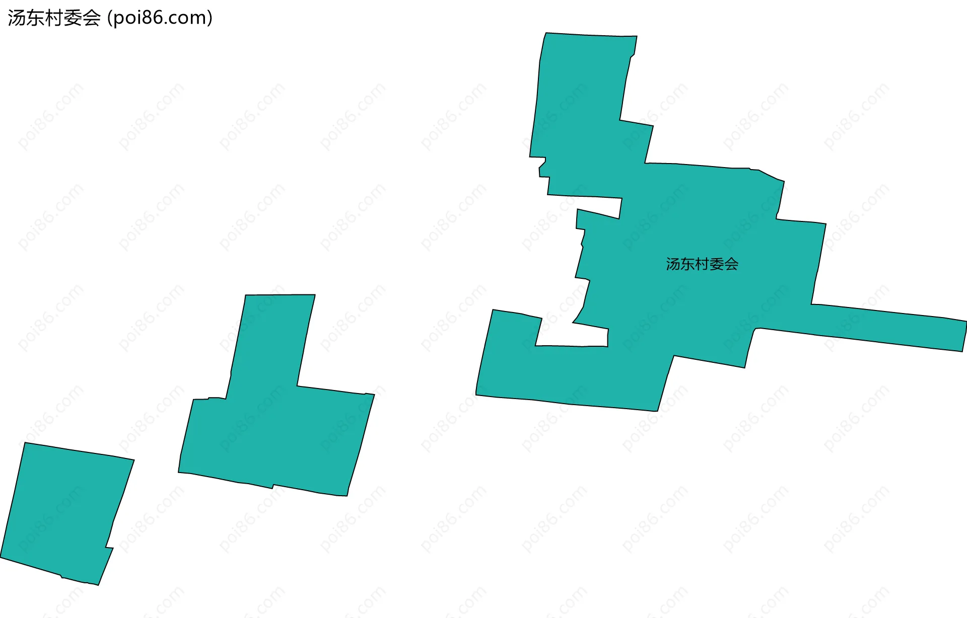汤东村委会边界地图