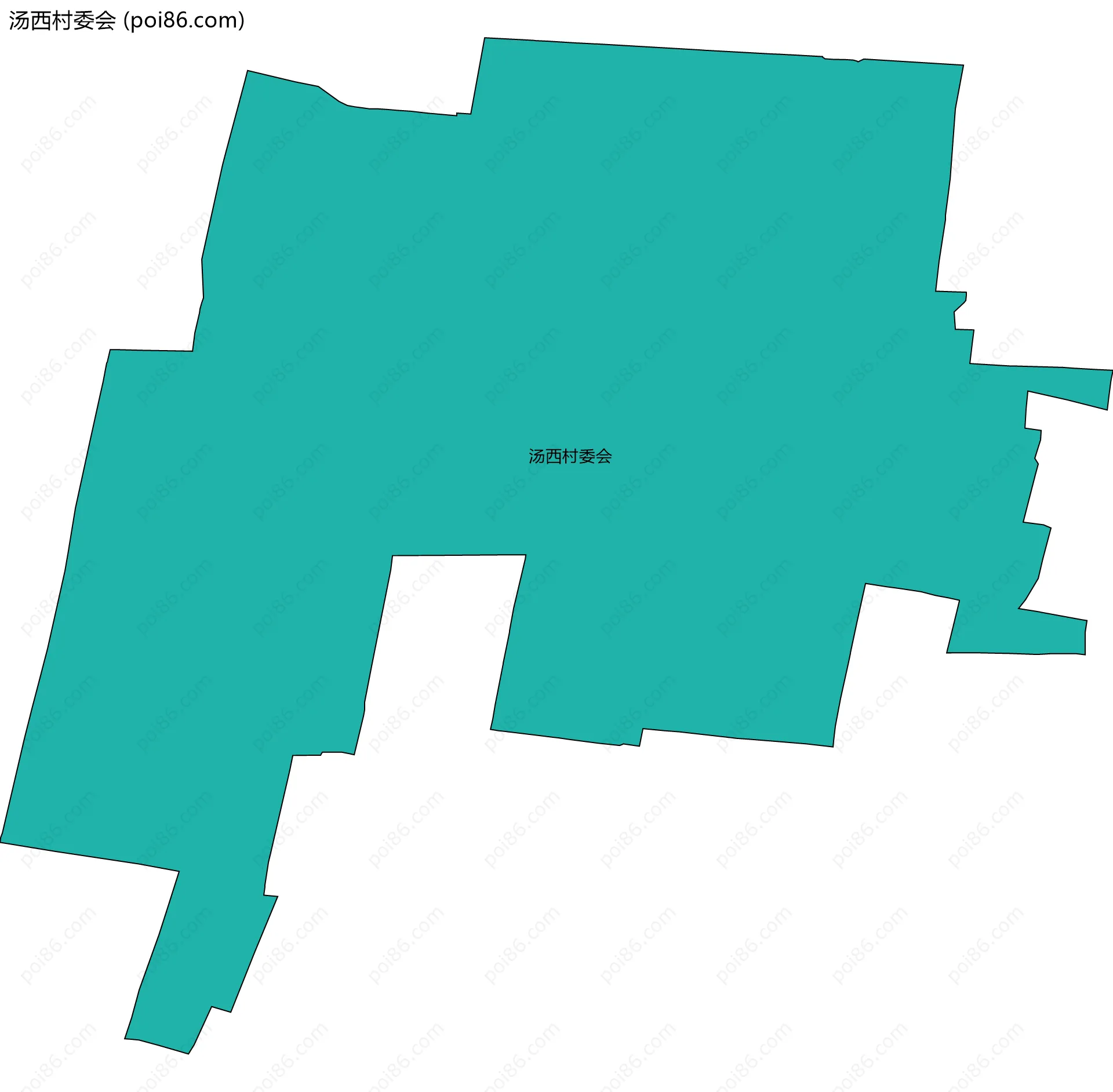 汤西村委会边界地图