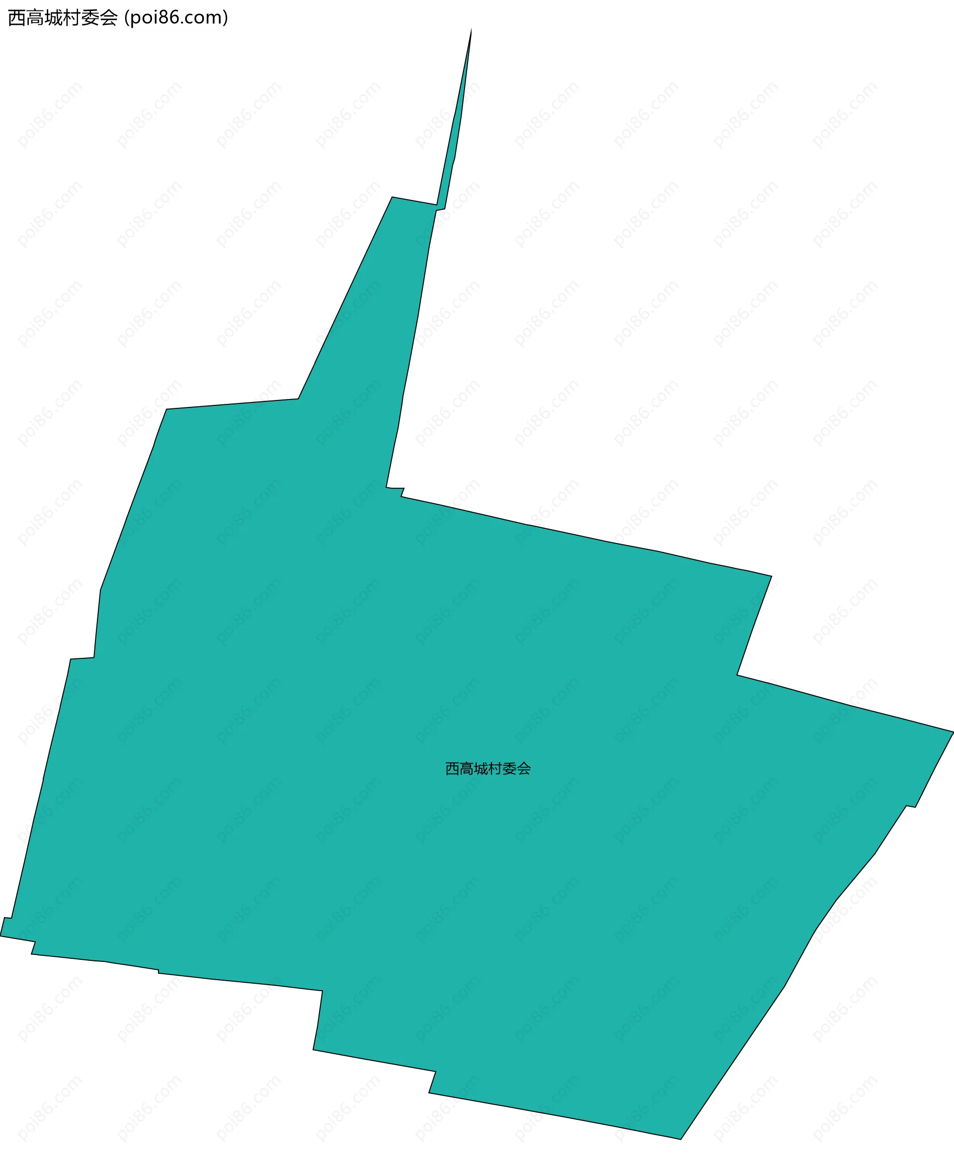 西高城村委会边界地图