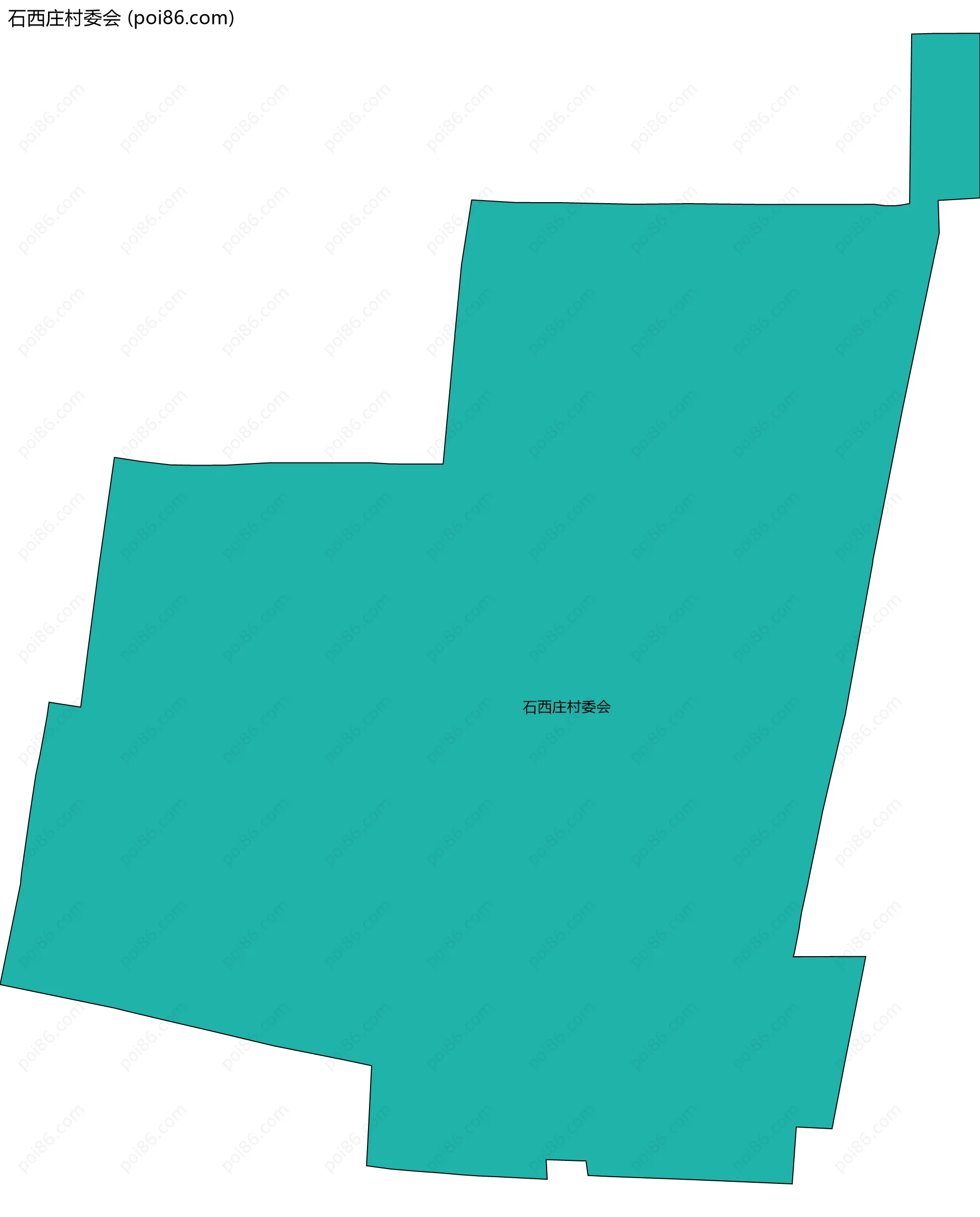 石西庄村委会边界地图