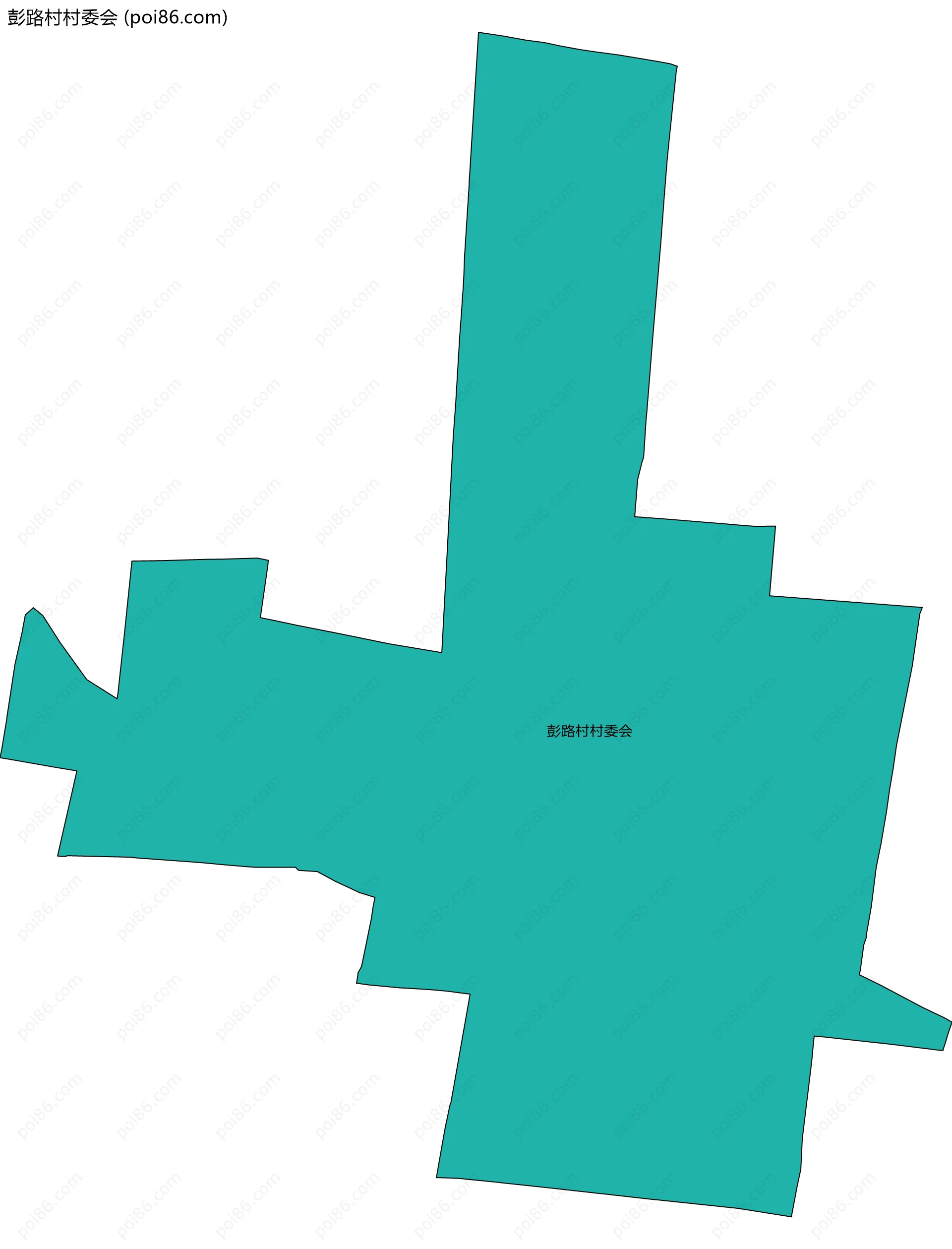 彭路村村委会边界地图