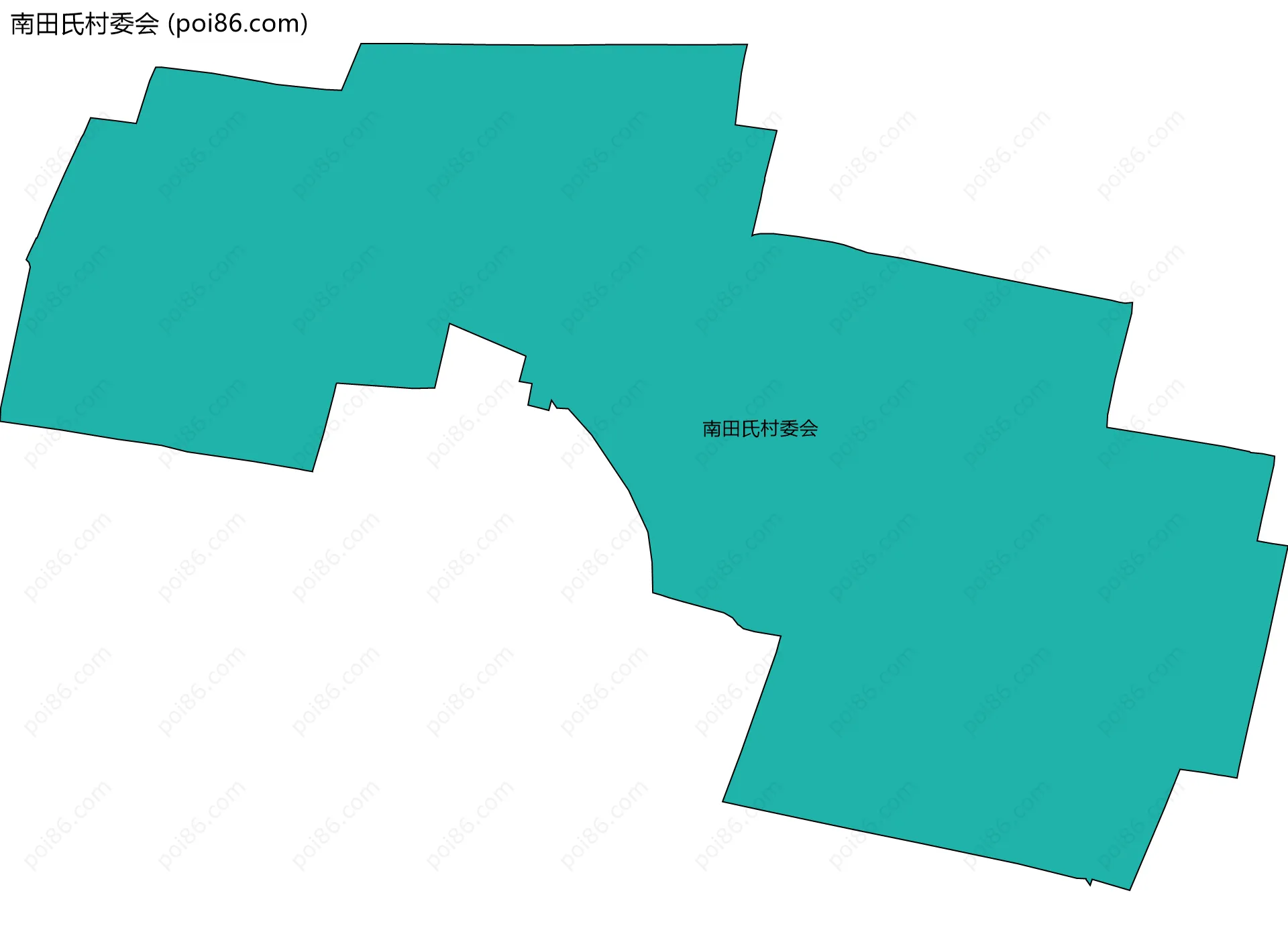 南田氏村委会边界地图