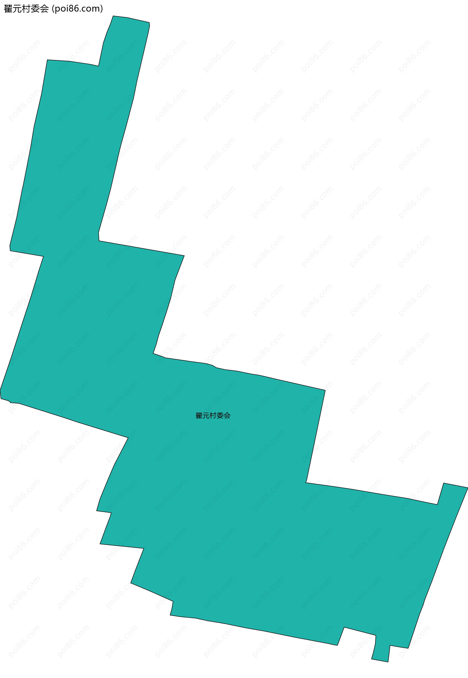 翟元村委会边界地图