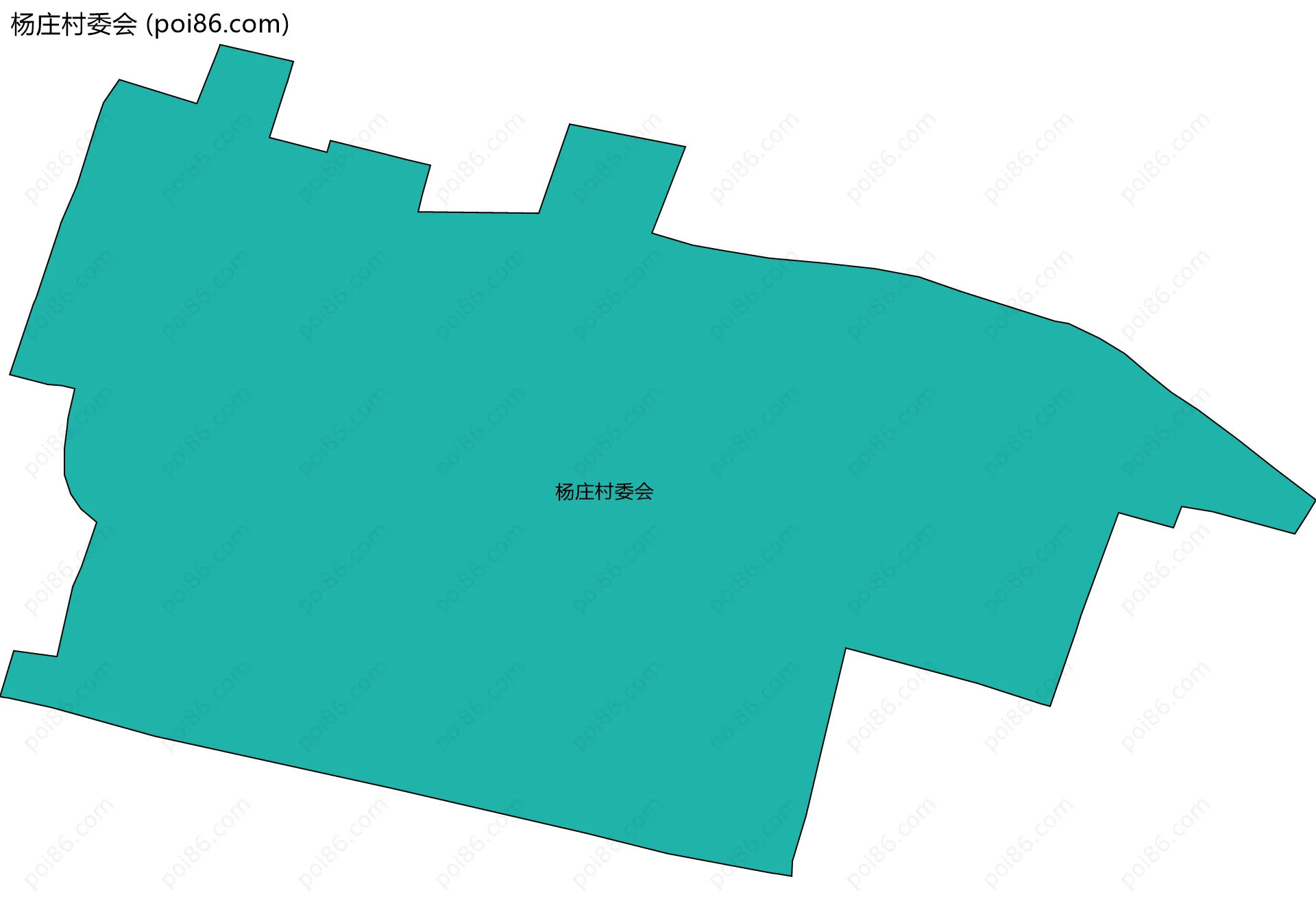 杨庄村委会边界地图