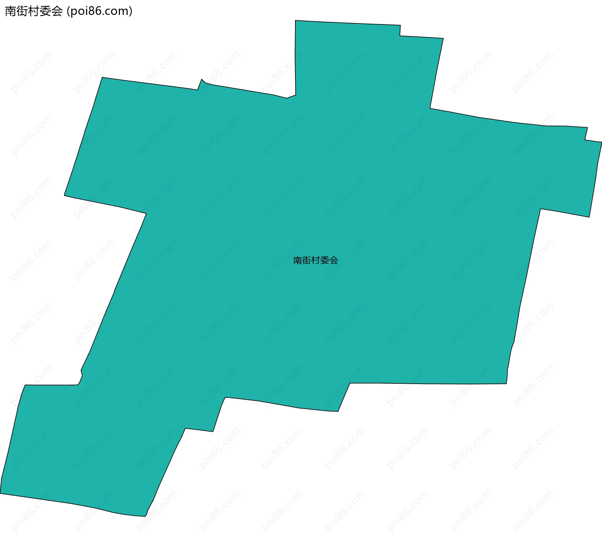 南街村委会边界地图