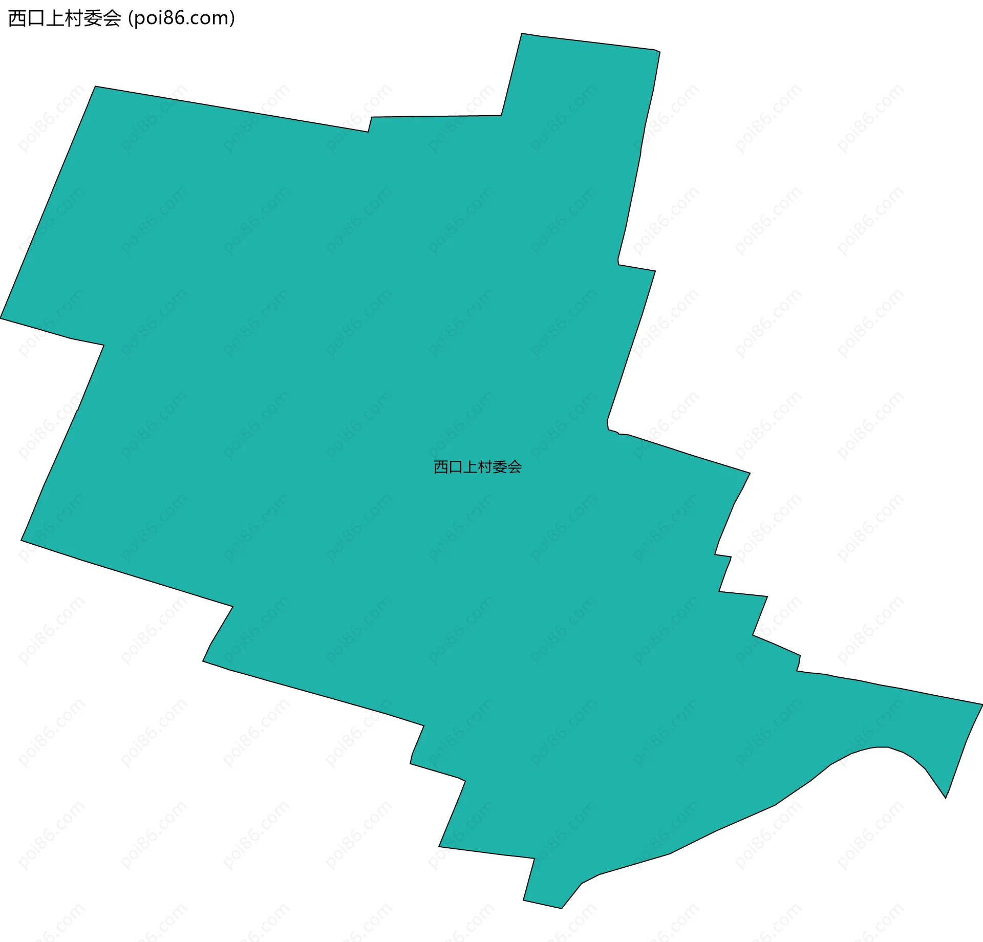 西口上村委会边界地图